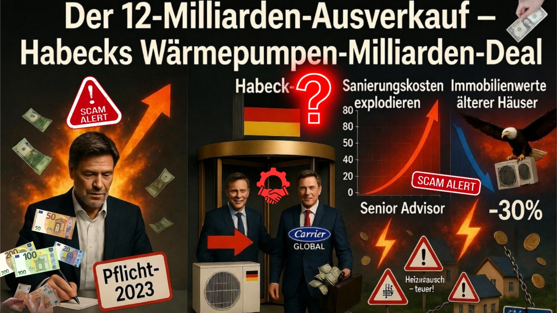 🛑 Der 12-Milliarden-Wärmepumpen-Deal: Robert Habeck heute als Berater der Carrier-Anteilseigner