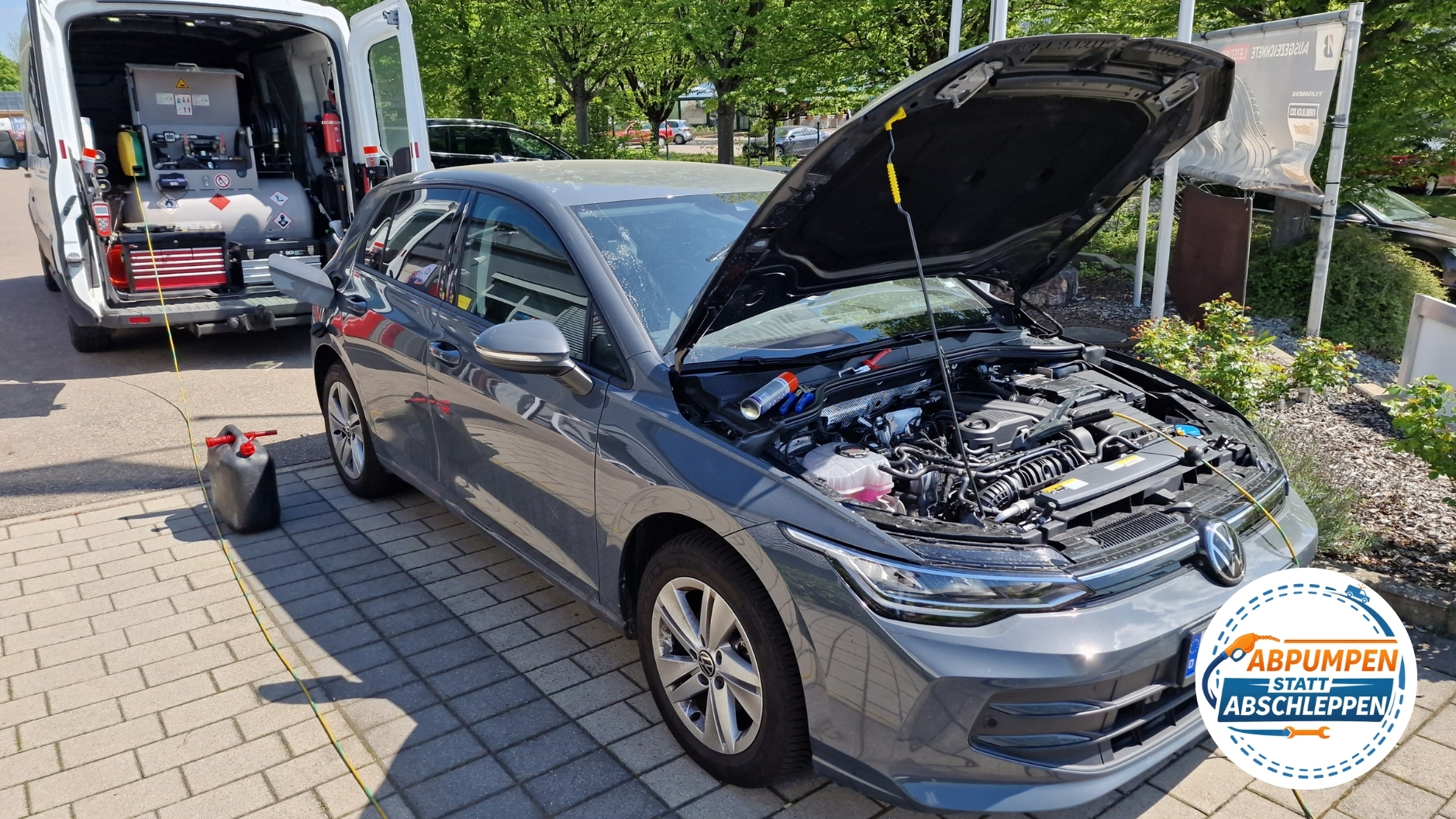 ⛽ VW Golf Tankentleerung nach Fehlbetankung in Würzburg 📞 08007236923 💨