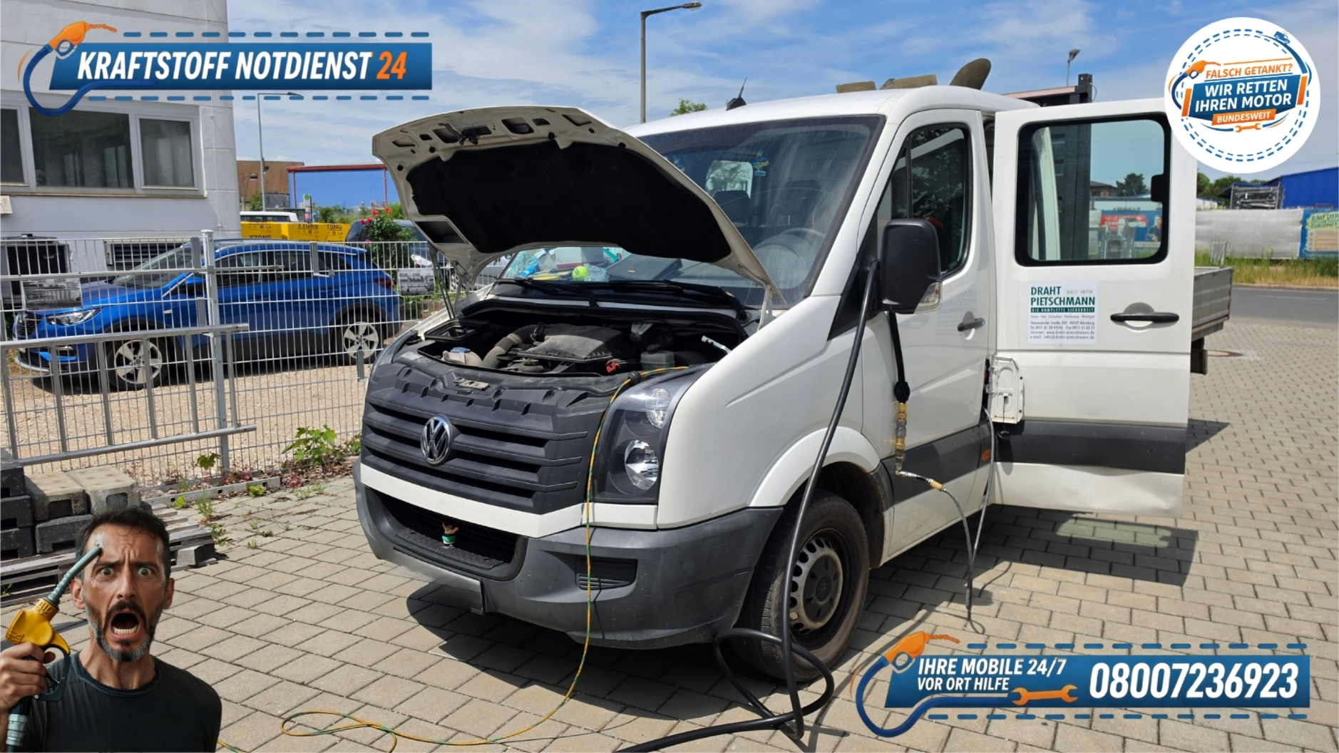 ⛽ 24/7 Mobile Soforthilfe: Falsch getankt in Nürnberg & Umgebung 📞 08007236923