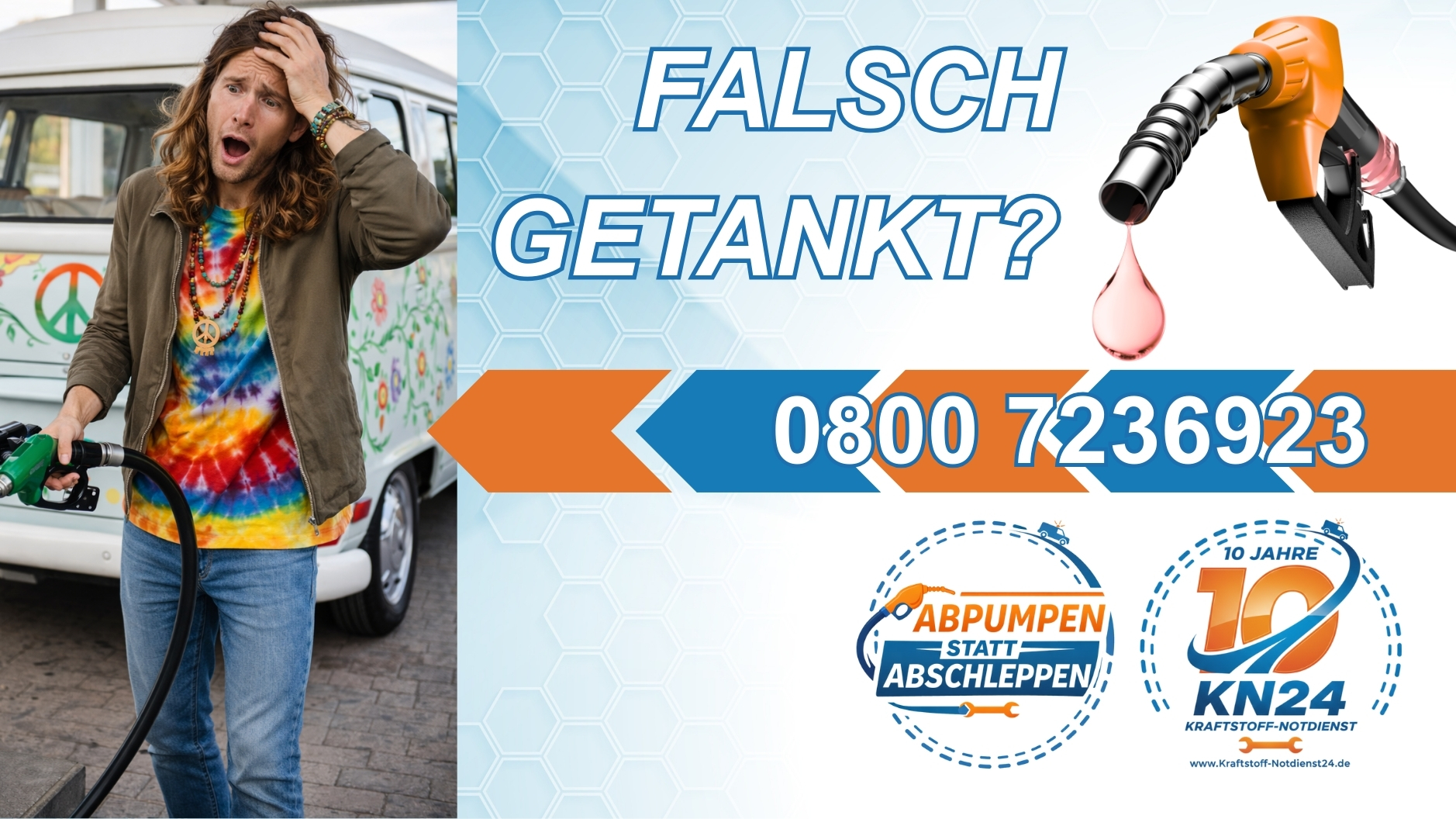 ⛽ Falsch getankt in Deutschland? Hilfe bundesweit vor Ort 📞 08007236923 🛠️✅