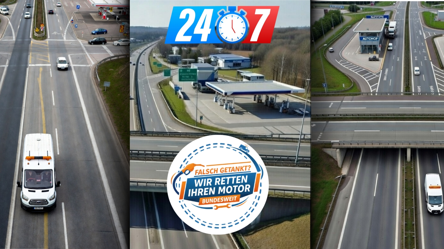 ⛽ Falsch getankt? Mobile Soforthilfe auf allen Autobahnen & Bundesstraßen 📞 08007236923
