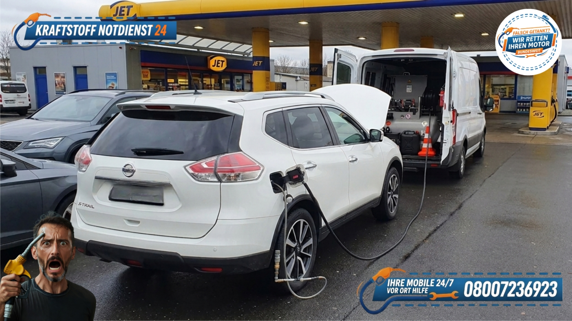 ⛽ Nissan X-Trail falsch getankt in Nürnberg? Wir pumpen direkt vor Ort ab! 📞 08007236923