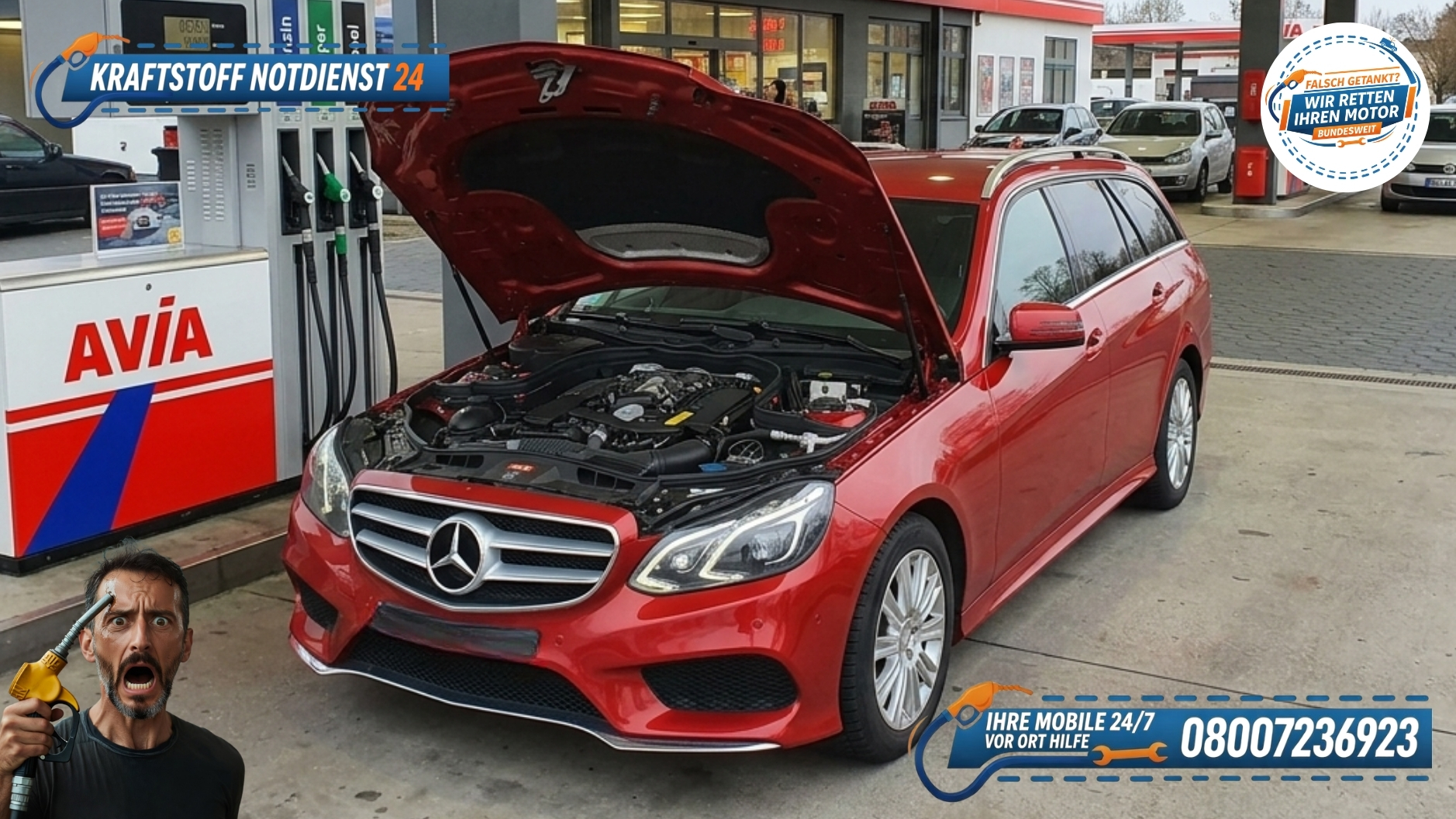 ⛽ Mercedes falsch getankt in Würzburg? Wir pumpen direkt vor Ort ab! 📞 08007236923