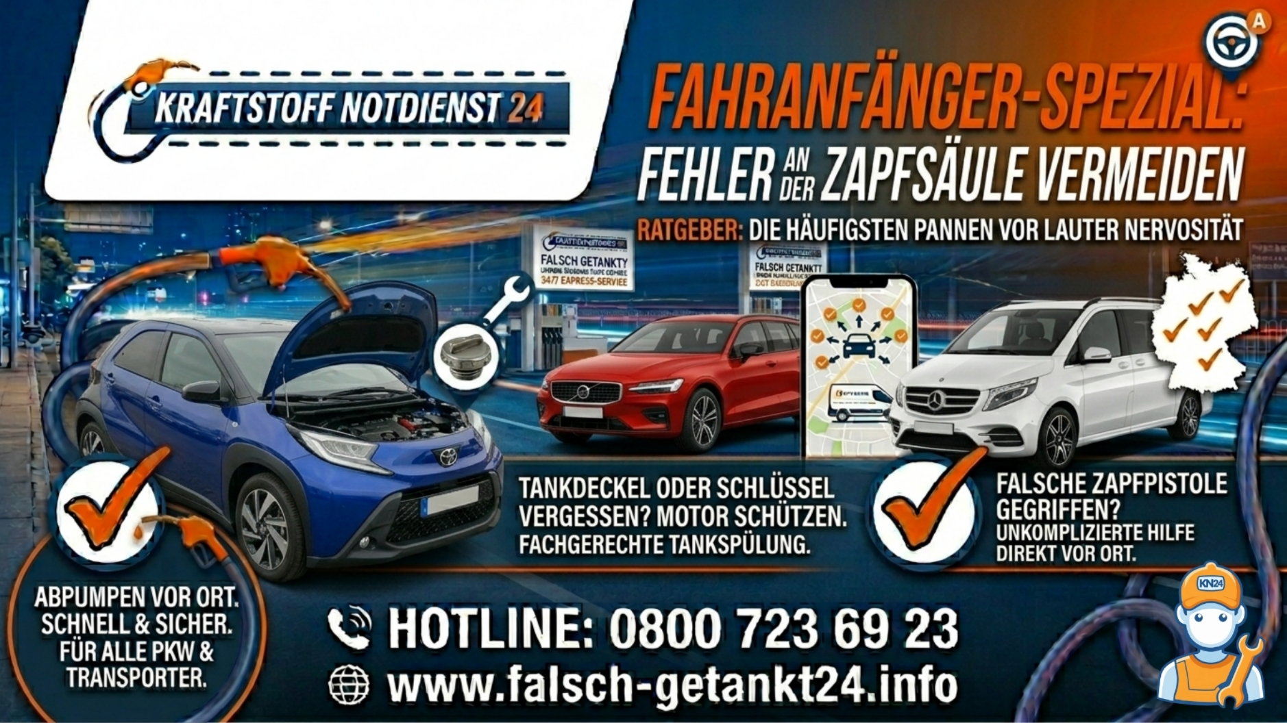 ⛽ Fahranfänger-Spezial: Die häufigsten Fehler an der Zapfsäule vor lauter Nervosität 📞 08007236923