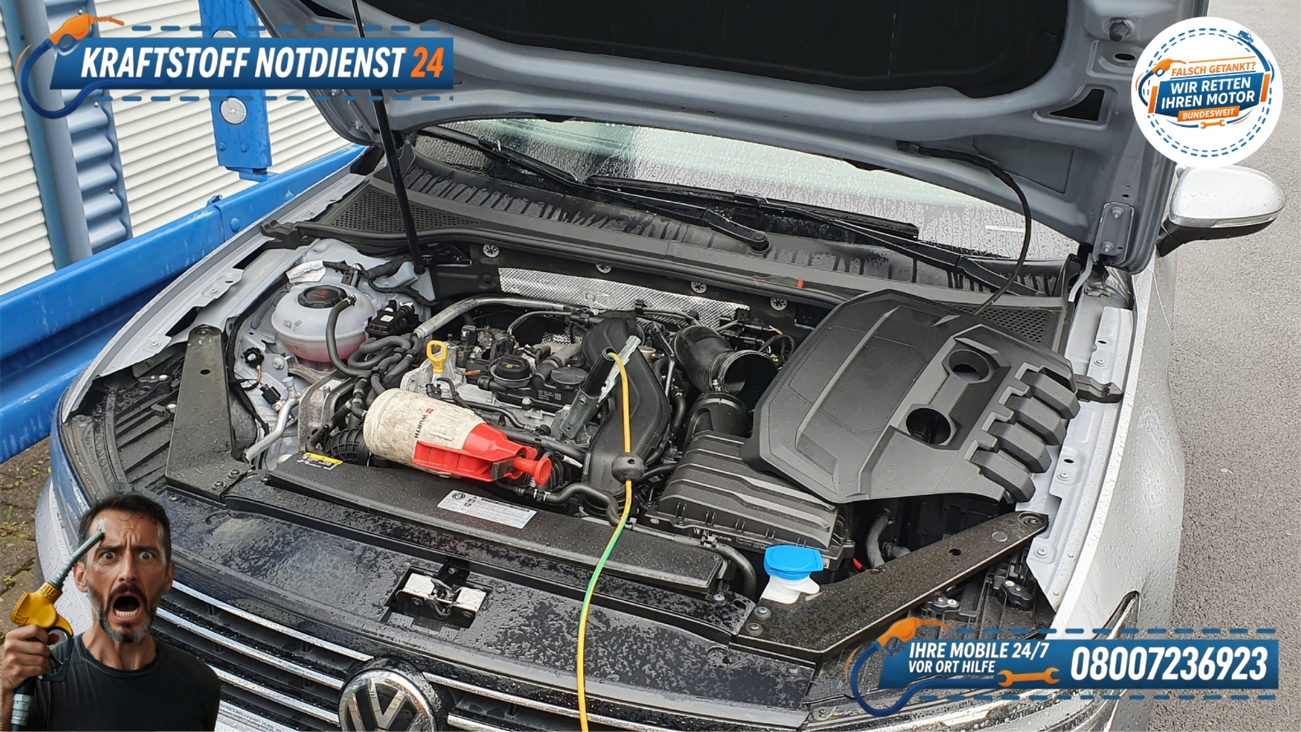 🚗 VW Passat: Falsch getankt in Würzburg? 📞 08007236923