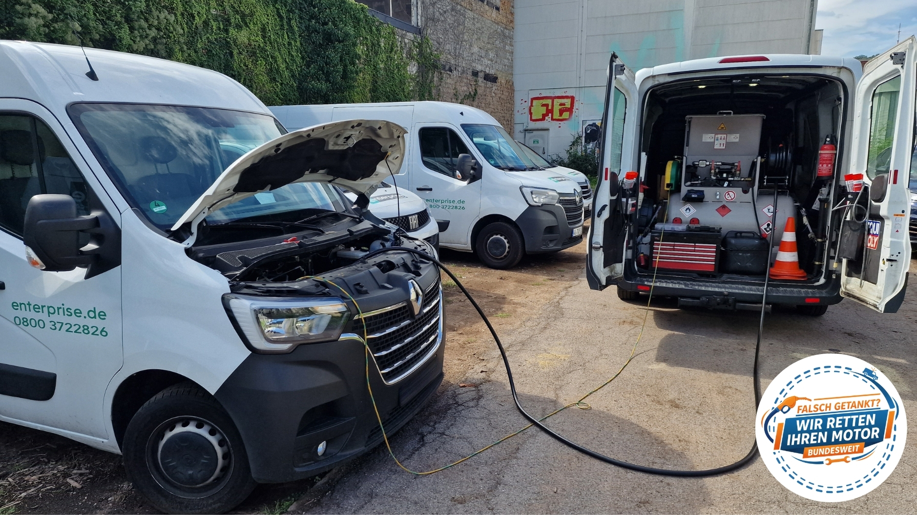 ⛽ AdBlue im Mietwagen falsch getankt? Professionelle Flotten-Rettung 📞 08007236923