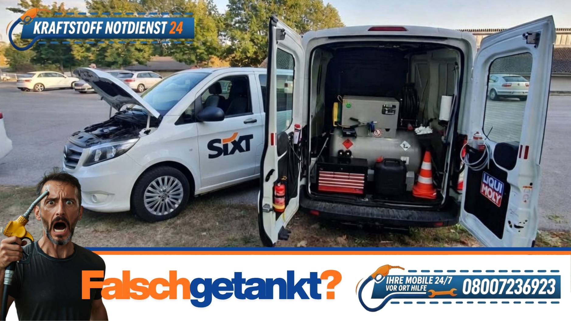 🚨 Mietauto falsch getankt in Nürnberg: Diesel statt Benzin? Sofort-Hilfe vor Ort 📞 0800 7236923