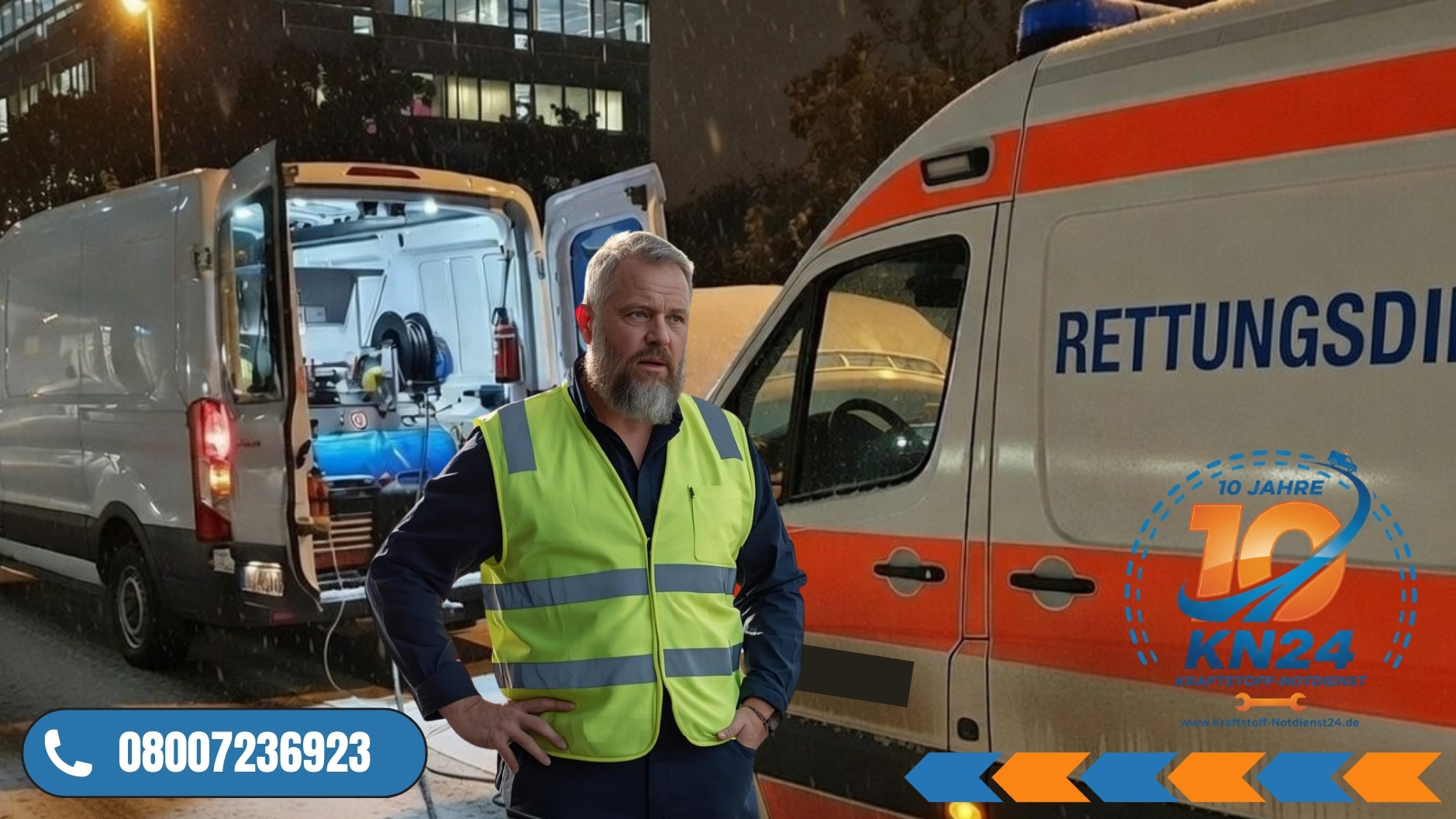 ⛽ Krankenwagen falsch getankt? Mobiler Abpumpservice rettet Einsatzbereitschaft! 📞 08007236923