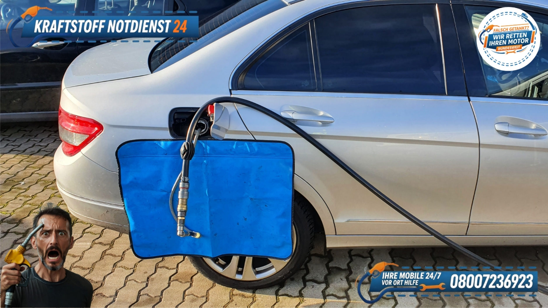 🛻 Mercedes C-Klasse: Falsch getankt in Augsburg? 📞 08007236923