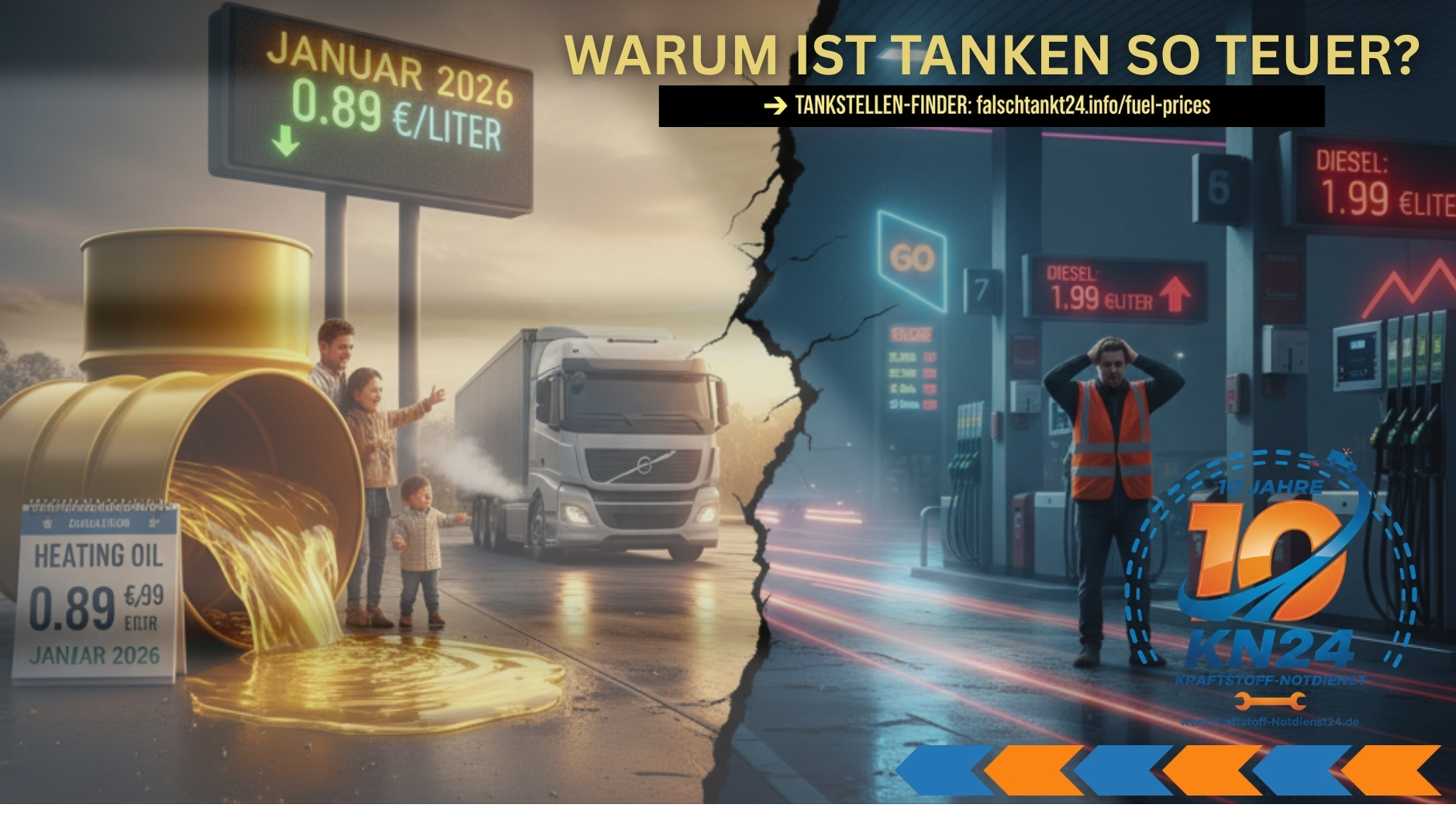 ⛽ Benzin- und Dieselpreise 2026: Warum tanken teuer bleibt, während Heizöl sinkt