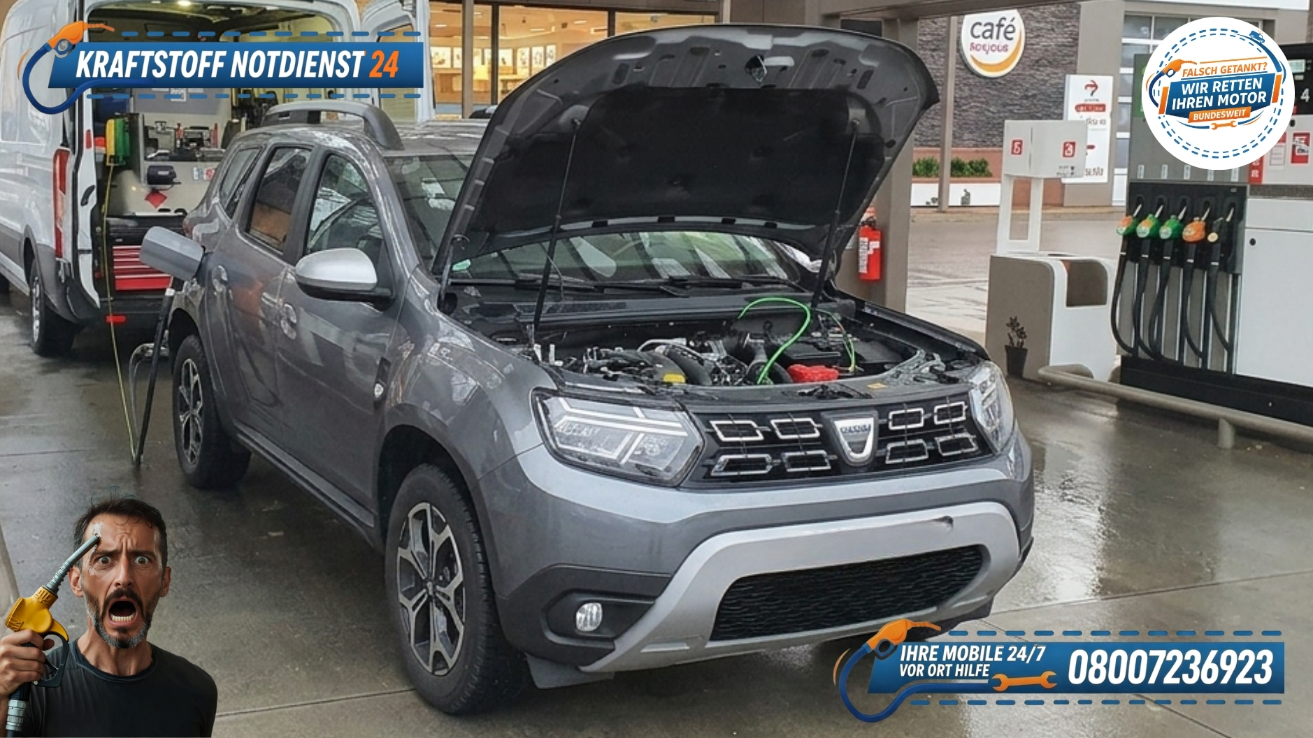 ⛽ Falsch getankt in Hilpoltstein? Schnelle Hilfe für Ihren Dacia Duster 📞 08007236923