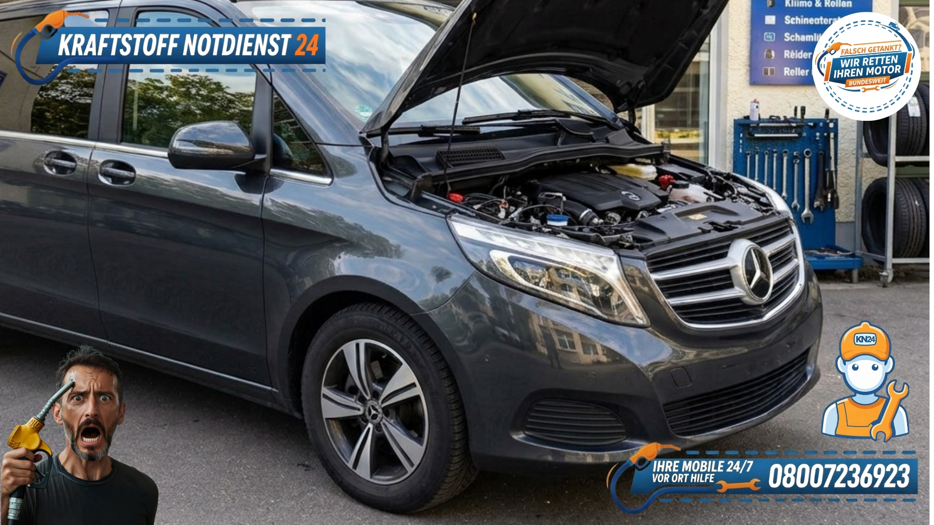 🚗 Mercedes V-Klasse: AdBlue in den Dieseltank falsch getankt in Schleusingen? 📞 08007236923