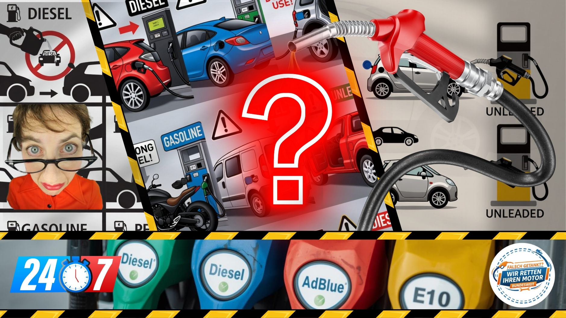 ⛽ Falsch getankt? Das müssen Sie unbedingt beachten! | 24/7 Hilfe 📞 08007236923