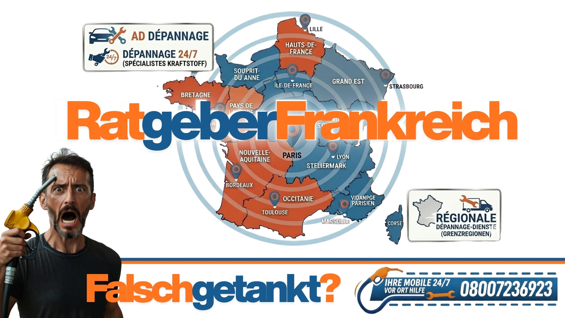 🇫🇷 Ratgeber: Falschtanken in Frankreich / Guide: Erreur de Carburant en France