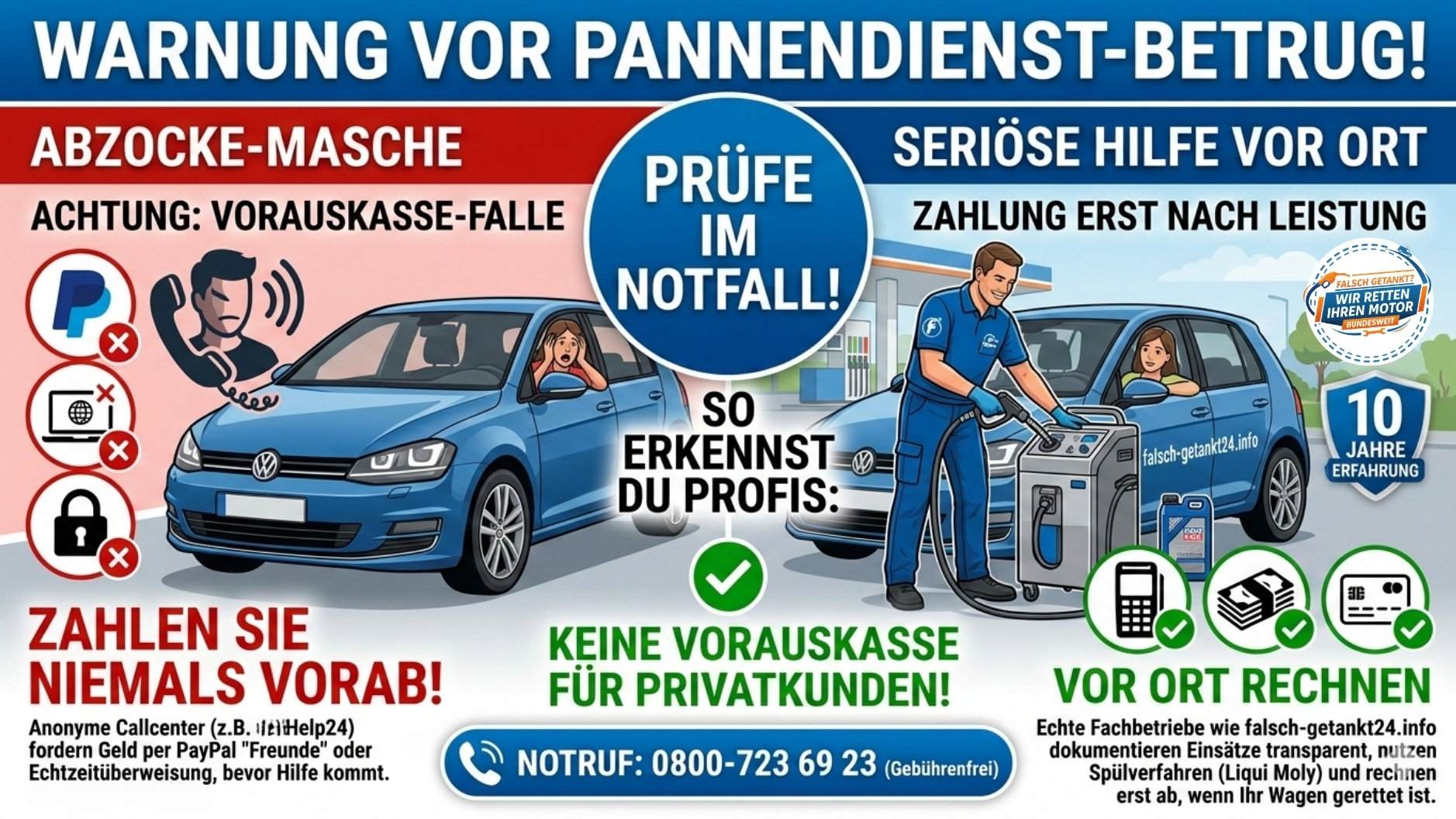 🛡️ PANNENDIENST RUFEN? Der 30-Sekunden-Check: Profi oder Abzocker?
