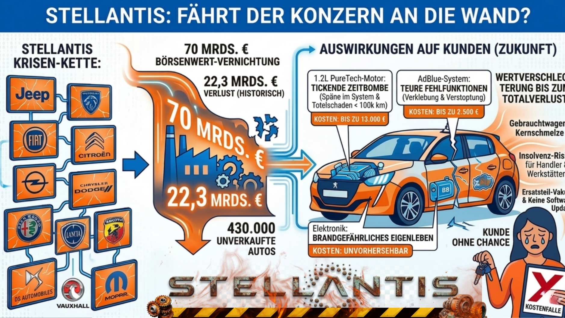 📉 DER STELLANTIS-ABSTURZ: Wenn das Spardiktat zum Totalschaden wird