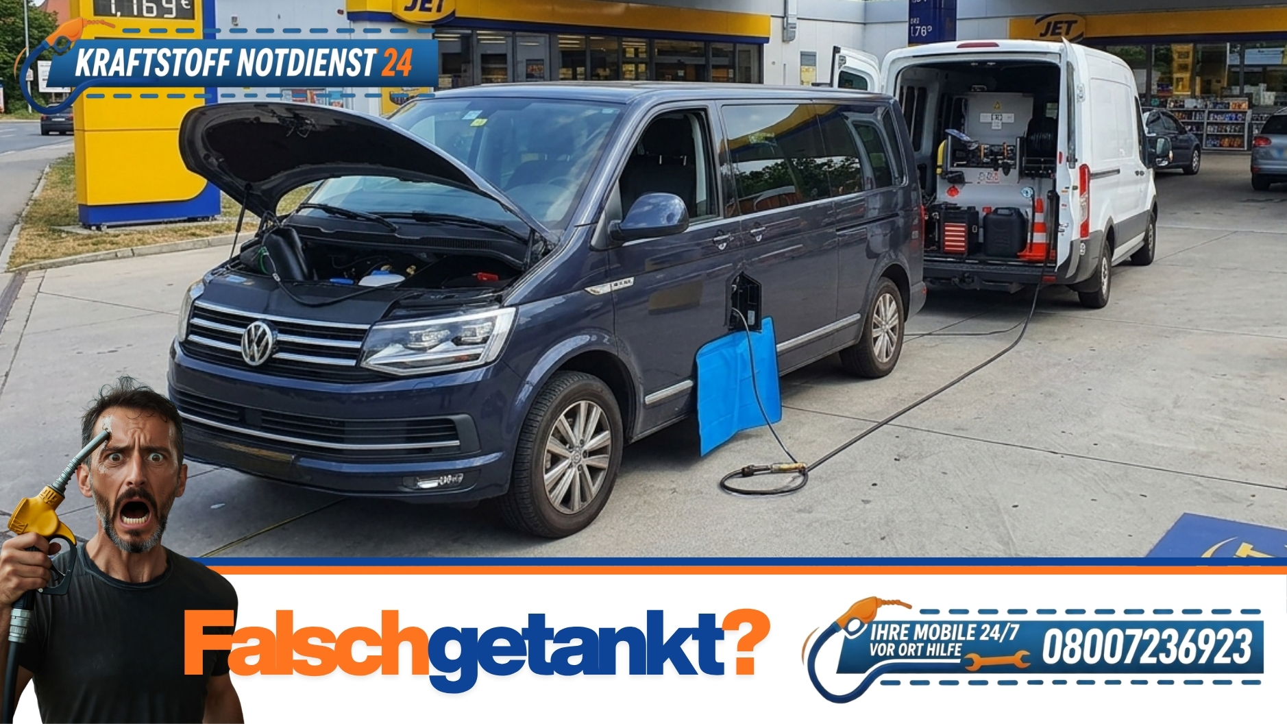 ⛽ Benzin statt Diesel getankt? Soforthilfe für Bamberg & Region 📞 0800 7236923