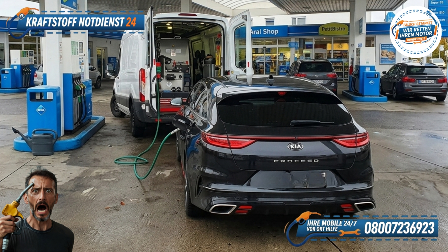 ⛽ Falsch getankt in Würzburg? Schnelle Hilfe für Ihren KIA Proceed 📞 08007236923