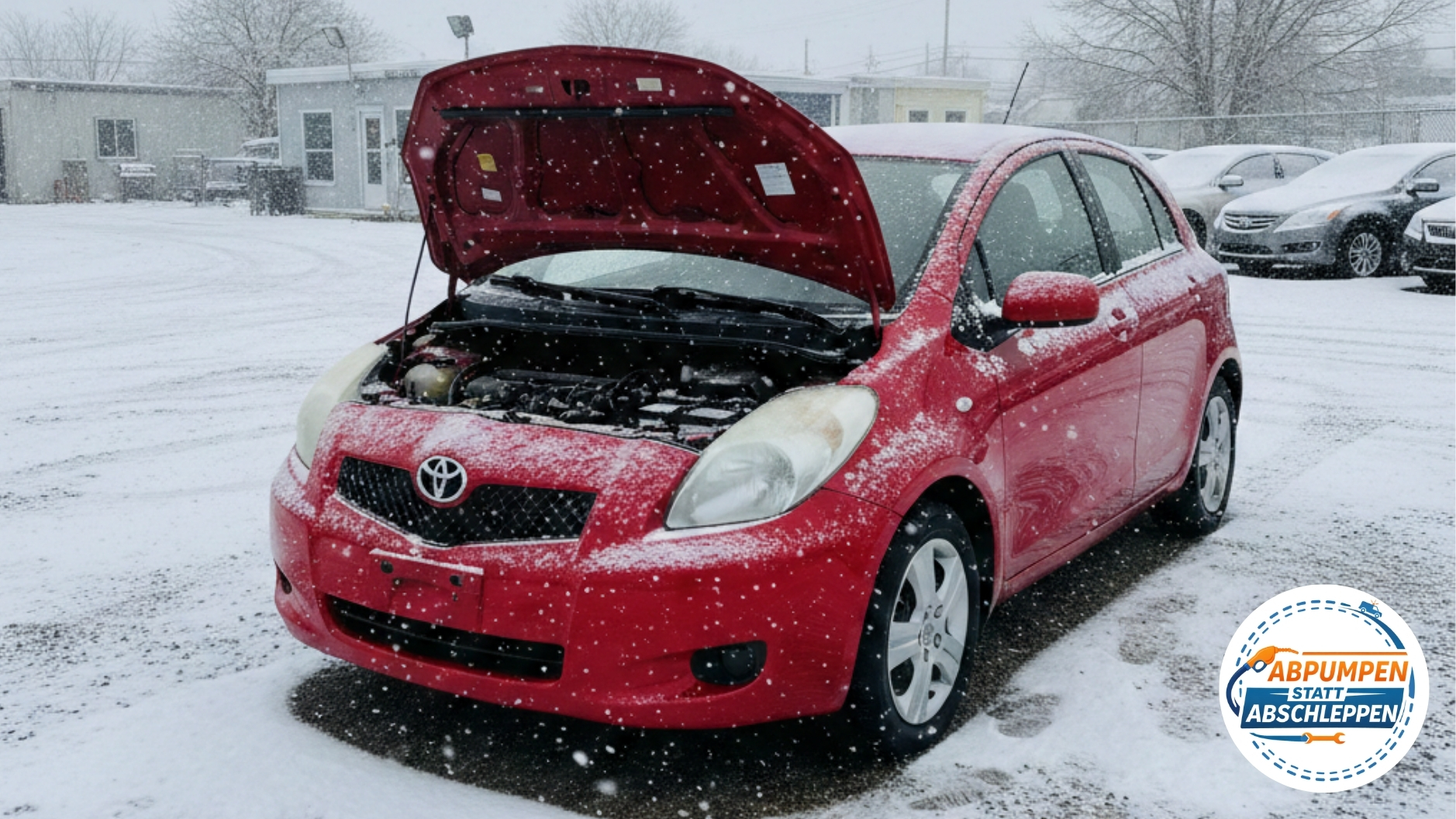 ⛽ Toyota Yaris mit Diesel falsch getankt & 3 km gefahren: Mobile Rettung 📞 08007236923