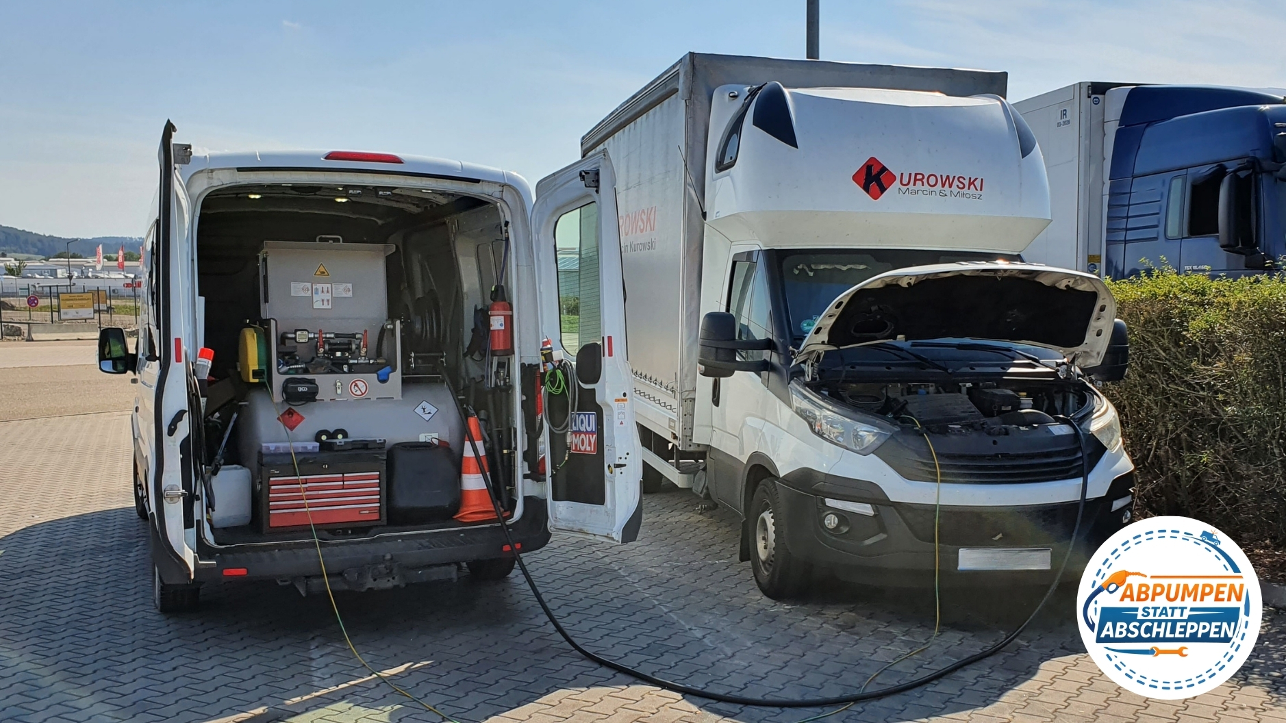 ⛽ Falsch getankt, Terminfracht in Gefahr, Wir retten Ihre Lieferung & das Fahrzeug! 📞 08007236923