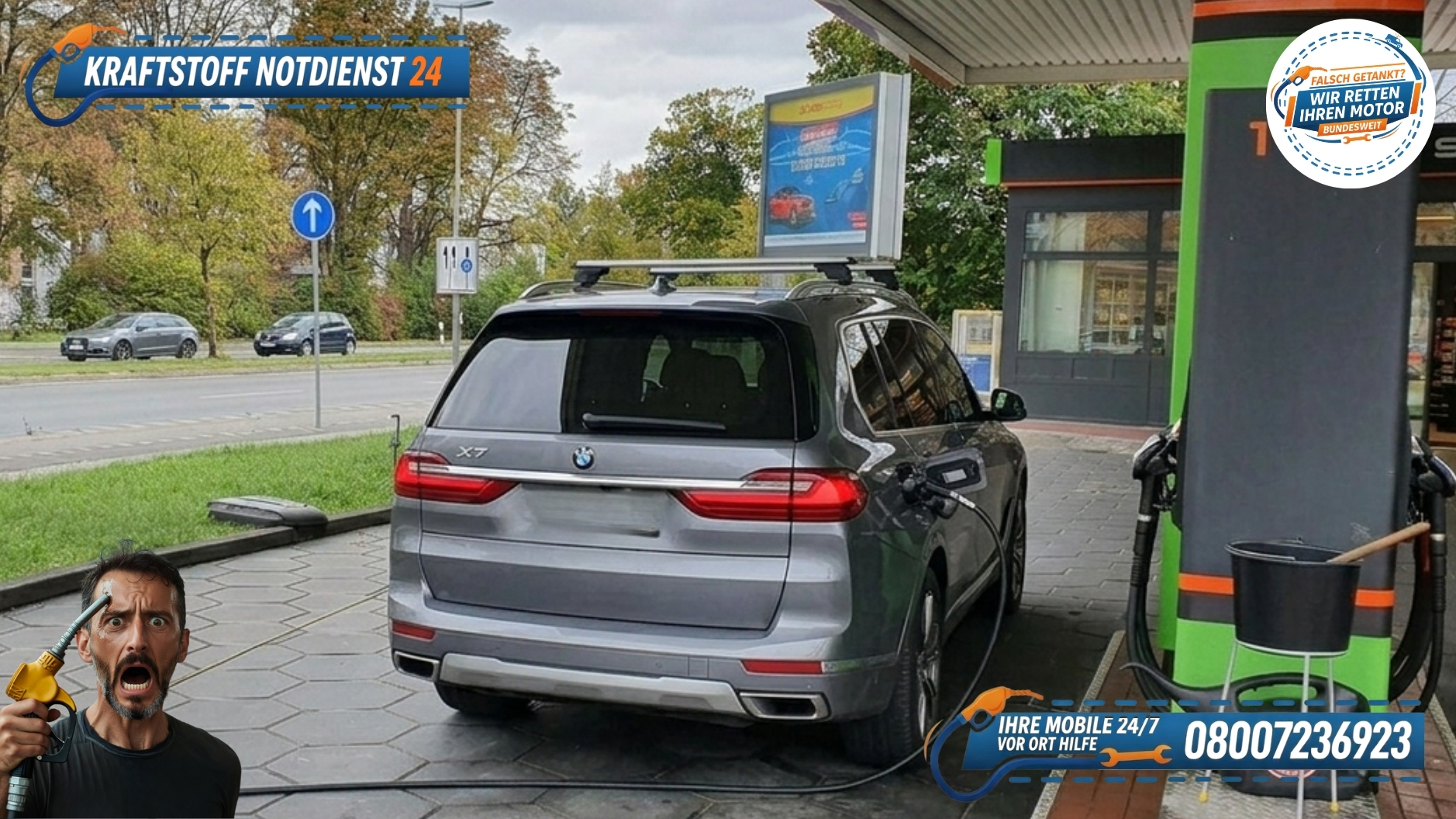 ⛽ Kraftstoff-Notdienst für BMW X7 in Deggendorf: Falsch getankt? 📞 08007236923