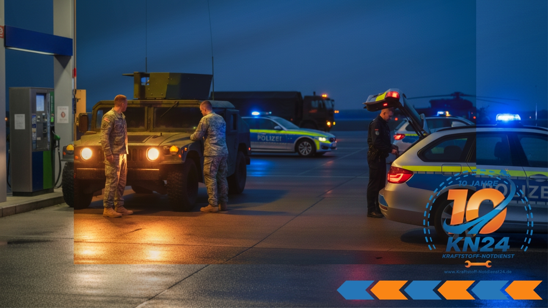 ⛽ Blaulicht, Tarnfarben & Zapfhahn-Falle: Wenn Behördenfahrzeuge falsch tanken