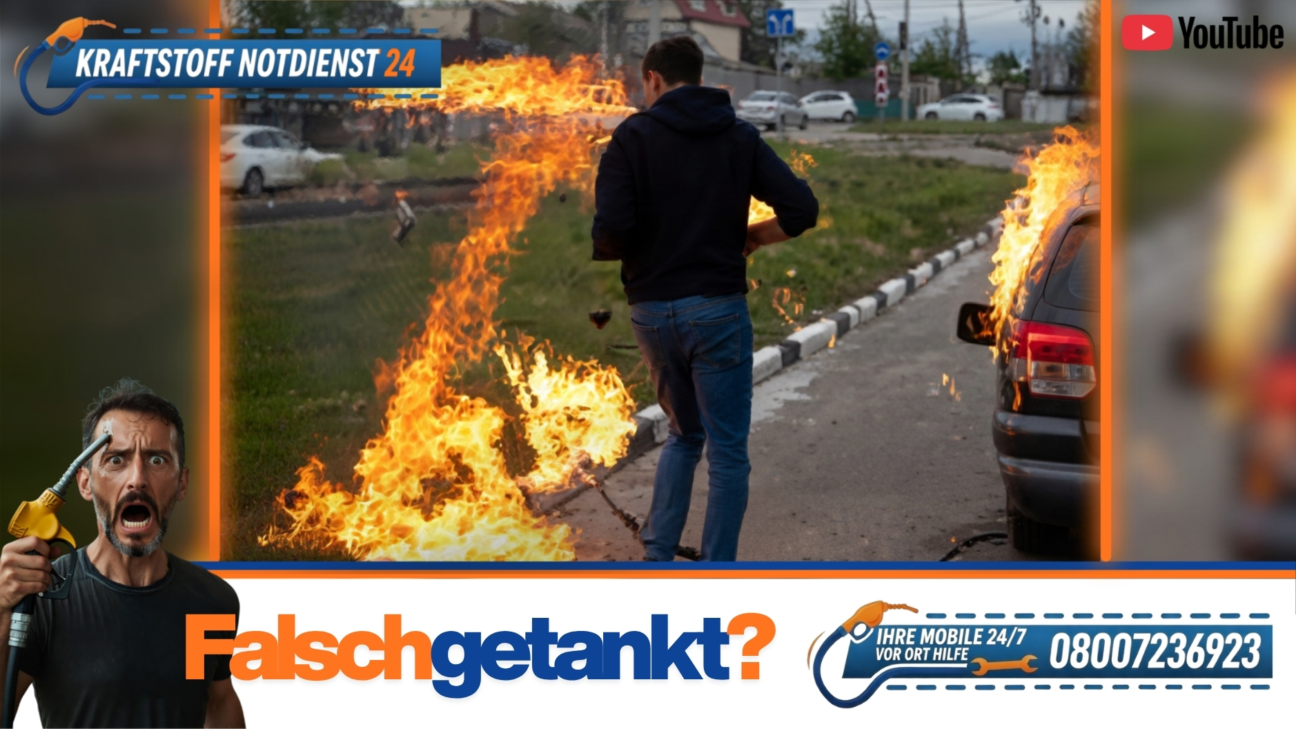 🔥 Falsch tanken mal anders: Wenn das Feuerzeug an der Zapfsäule zur tödlichen Falle wird 📞 0800 7236923