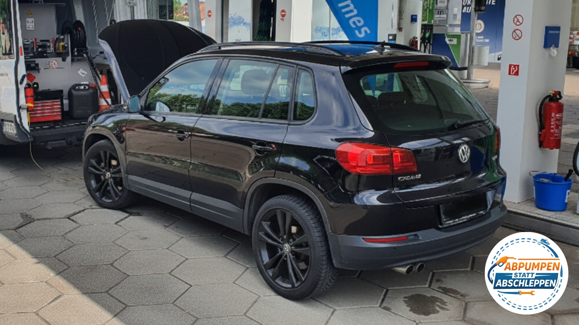 ⛽ Benzin statt Diesel getankt im VW Tiguan: Schnelle Hilfe auf der A81 📞 08007236923