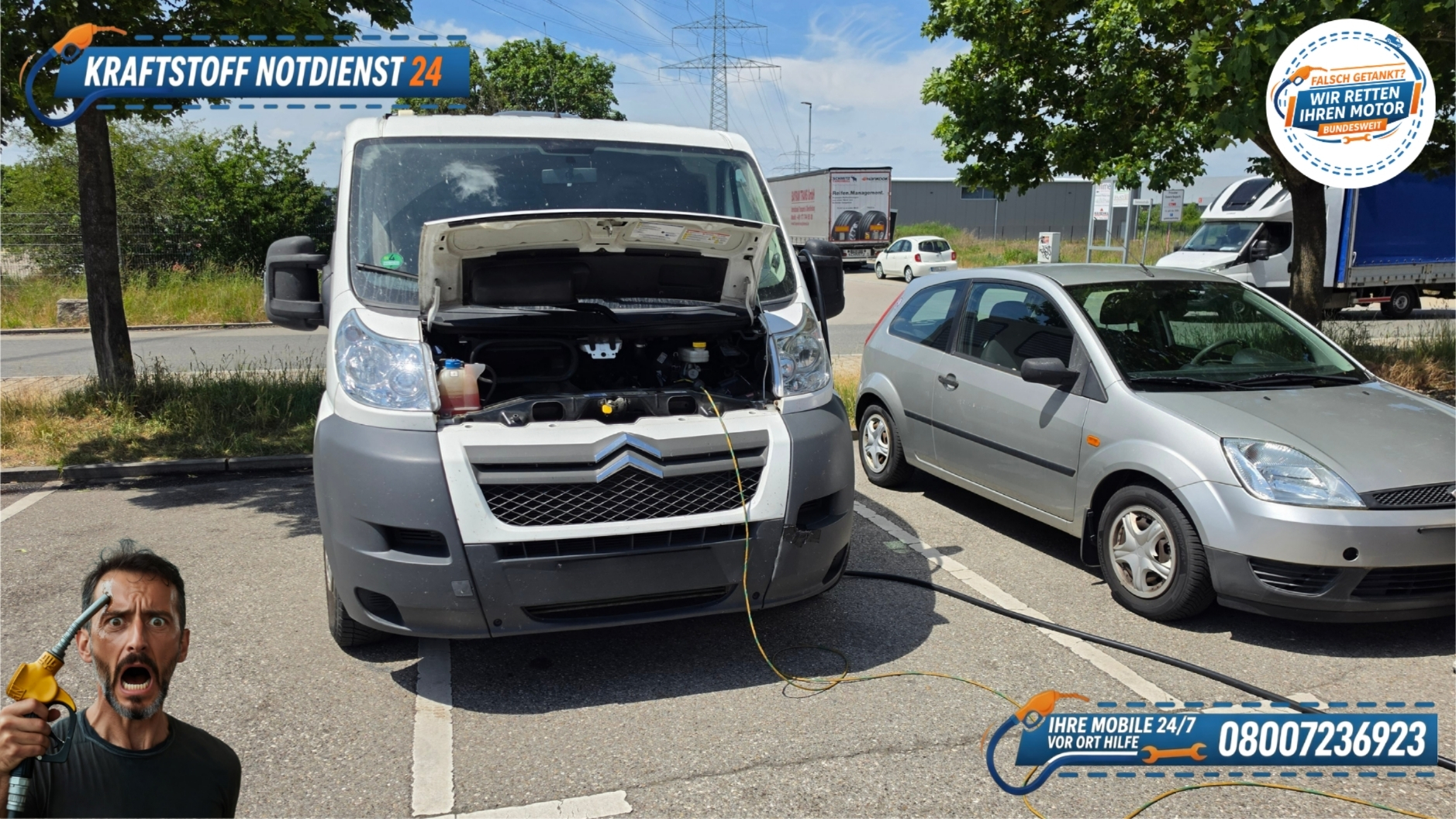 ⛽ Falsch getankt? Schnelle Hilfe für Ihren Citroën Jumper in Röttenbach ohne Abschleppen ⛽ 08007236923