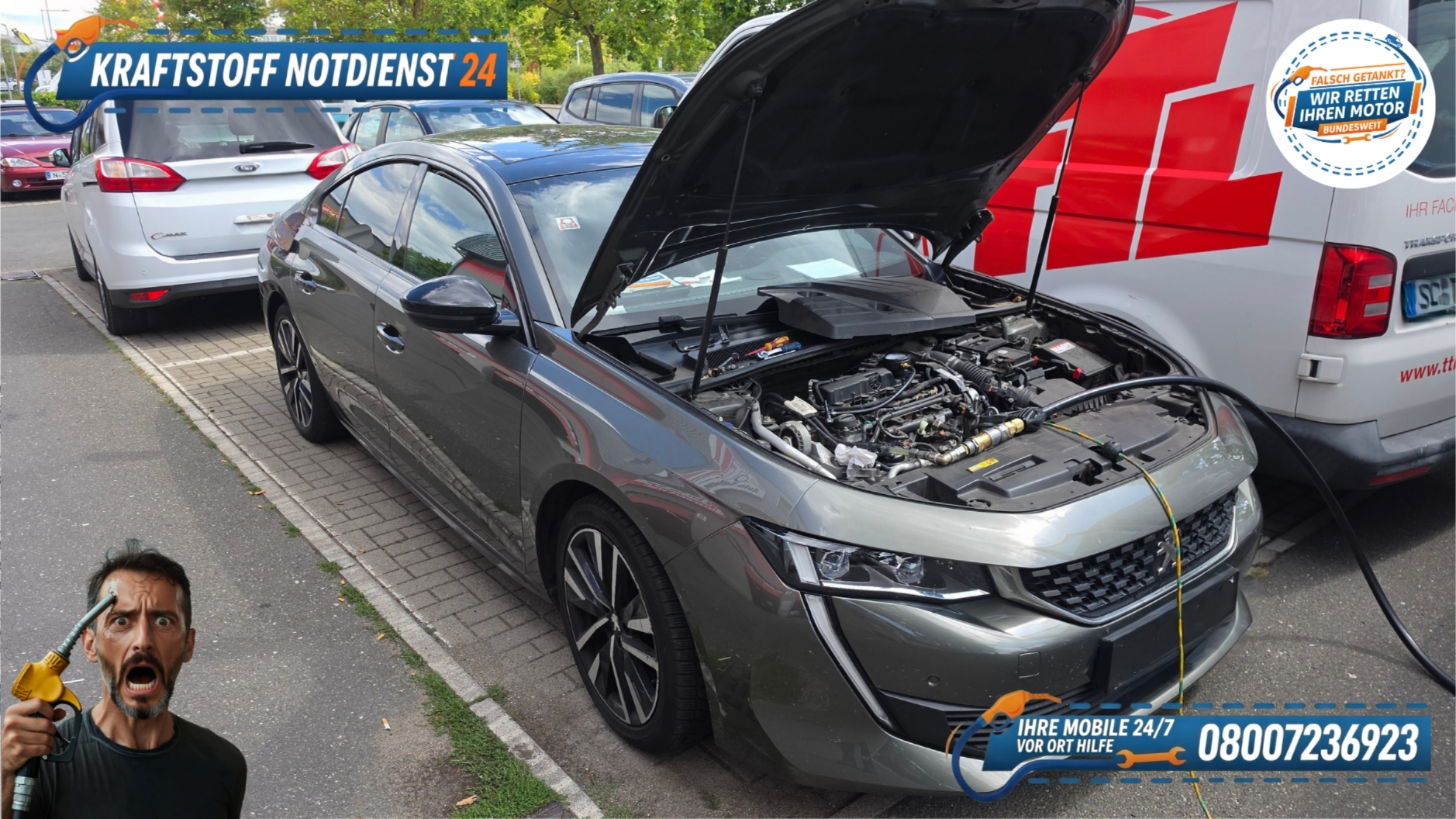 🚗 Peugeot falsch getankt & gefahren: Wenn leider auch unsere Hilfe zu spät kommt... 🛑