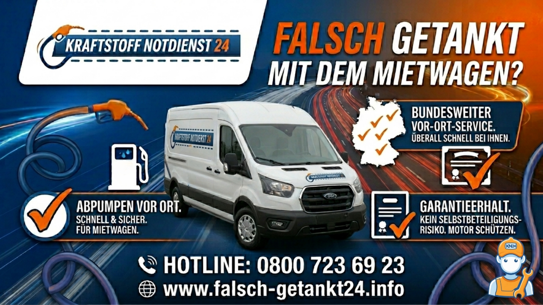 ⛽ Falsch getankt mit dem Mietwagen: Wer zahlt den Schaden? (Vollkasko oder Eigenhaftung?) 📞 08007236923