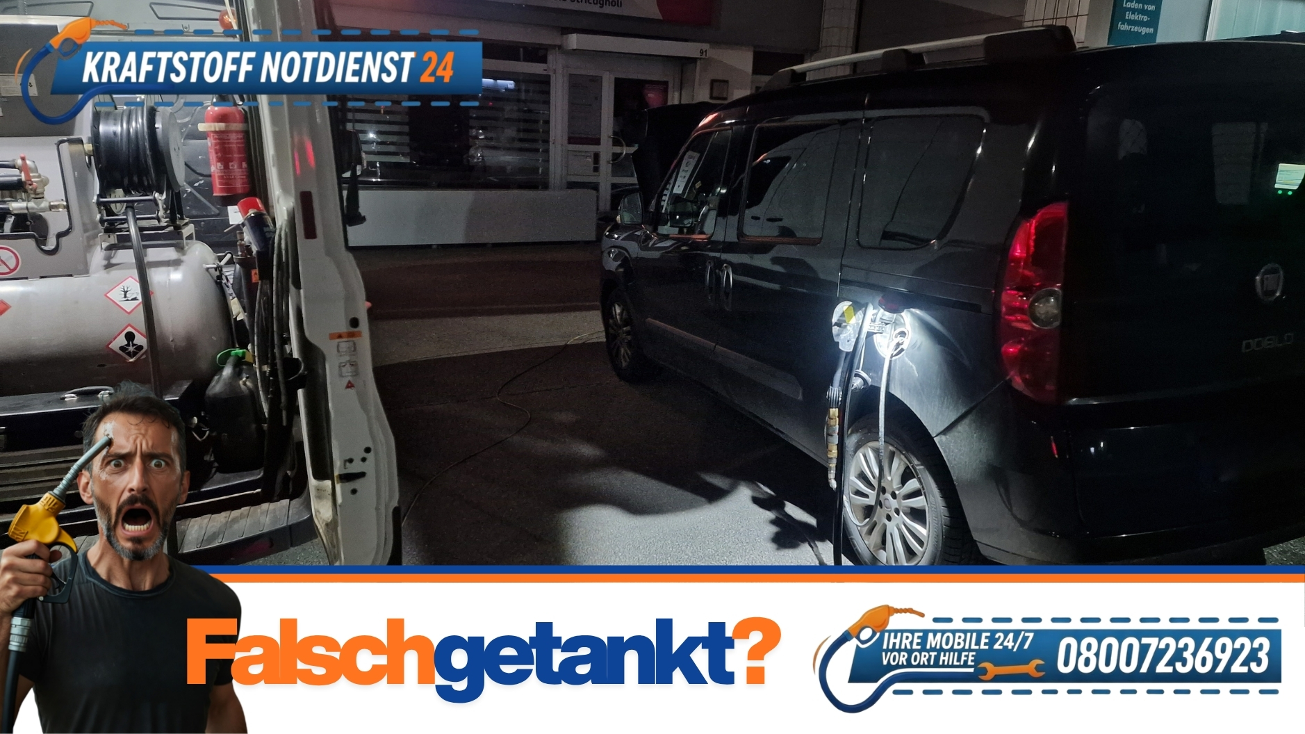 ⛽ Benzin statt Diesel falsch getankt in Freiberg am Neckar? 24/7 Mobiler Notdienst! 📞 0800 7236 923