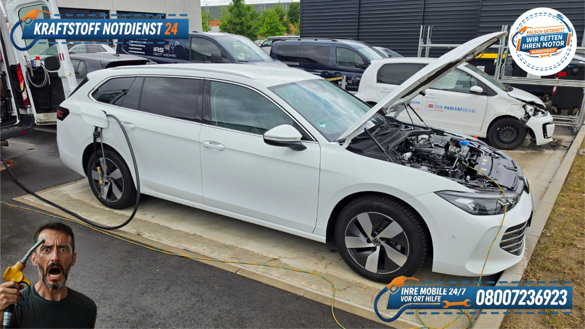 ⛽ 24/7 Mobile Soforthilfe: Falsch getankt in Gersthofen & Umgebung 📞 08007236923