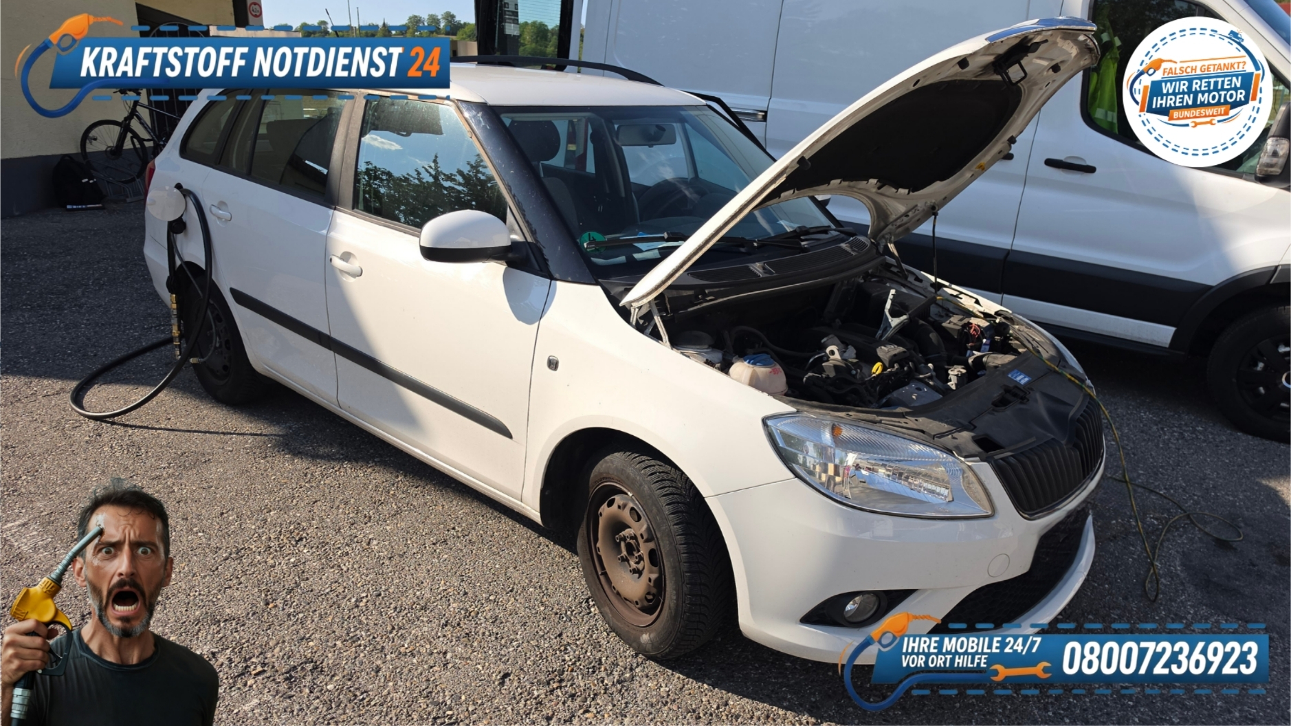 🚗 Skoda Fabia: Benzin statt Diesel falsch getankt in Untertürkheim? 📞 08007236923
