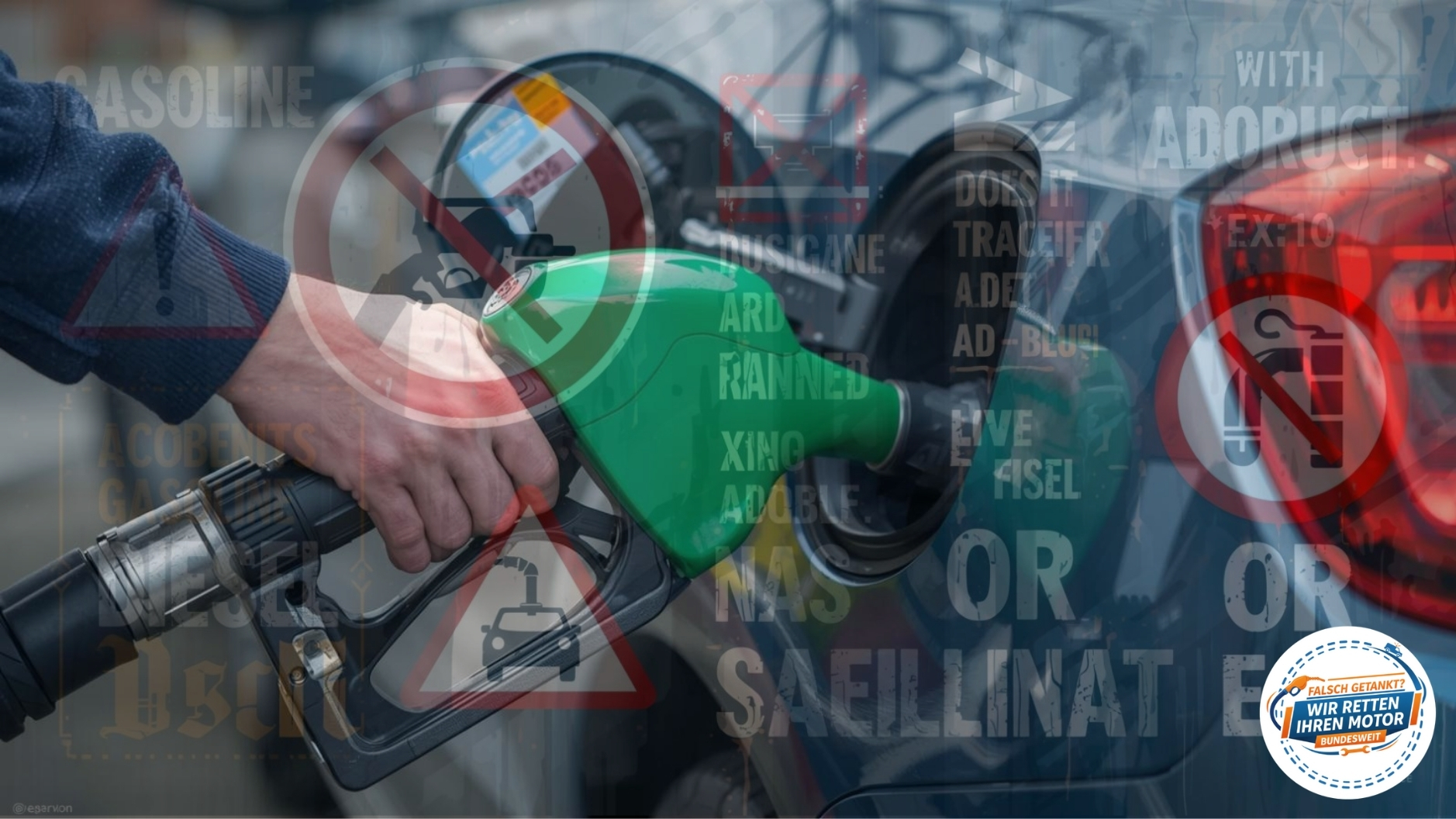 ⛽ Den falschen Kraftstoff getankt? Falschtanken 24/7 Hilfe bundesweit 📞 08007236923
