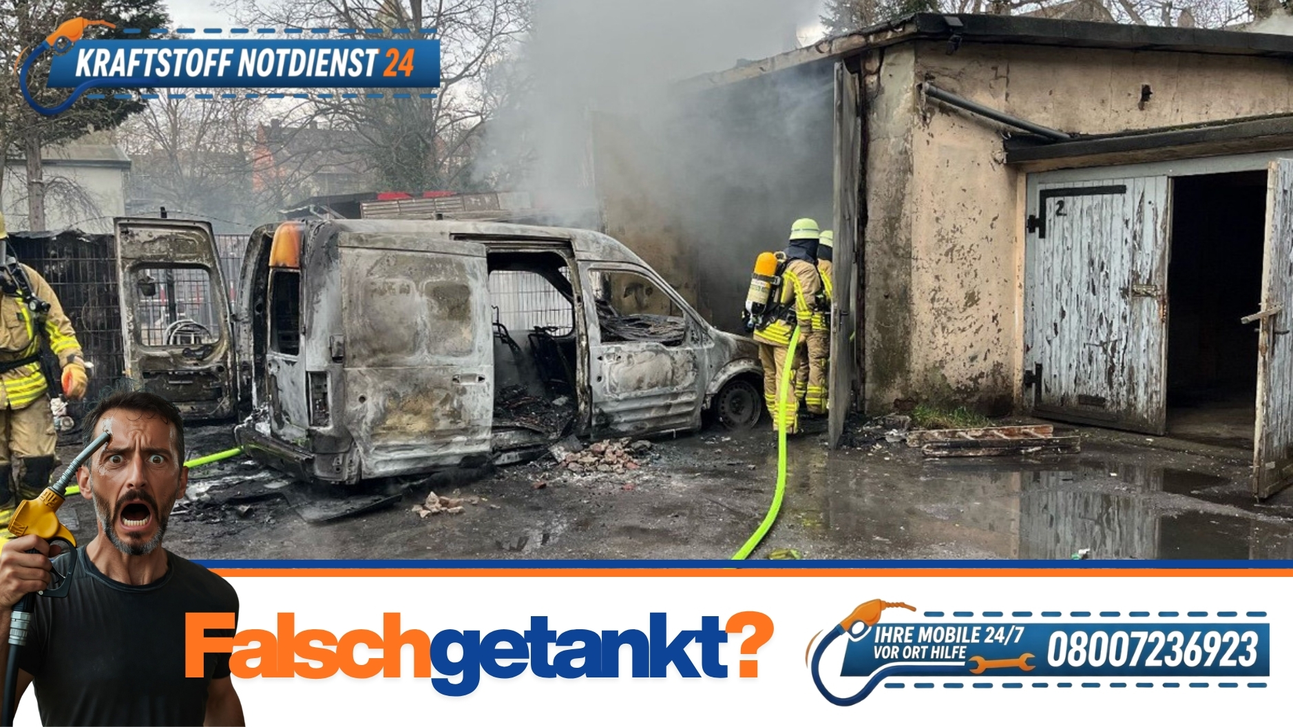 ⛽ Verpuffung in Duisburg nach Falschbetankung: Eigenversuch endet im Vollbrand 📞 08007236923