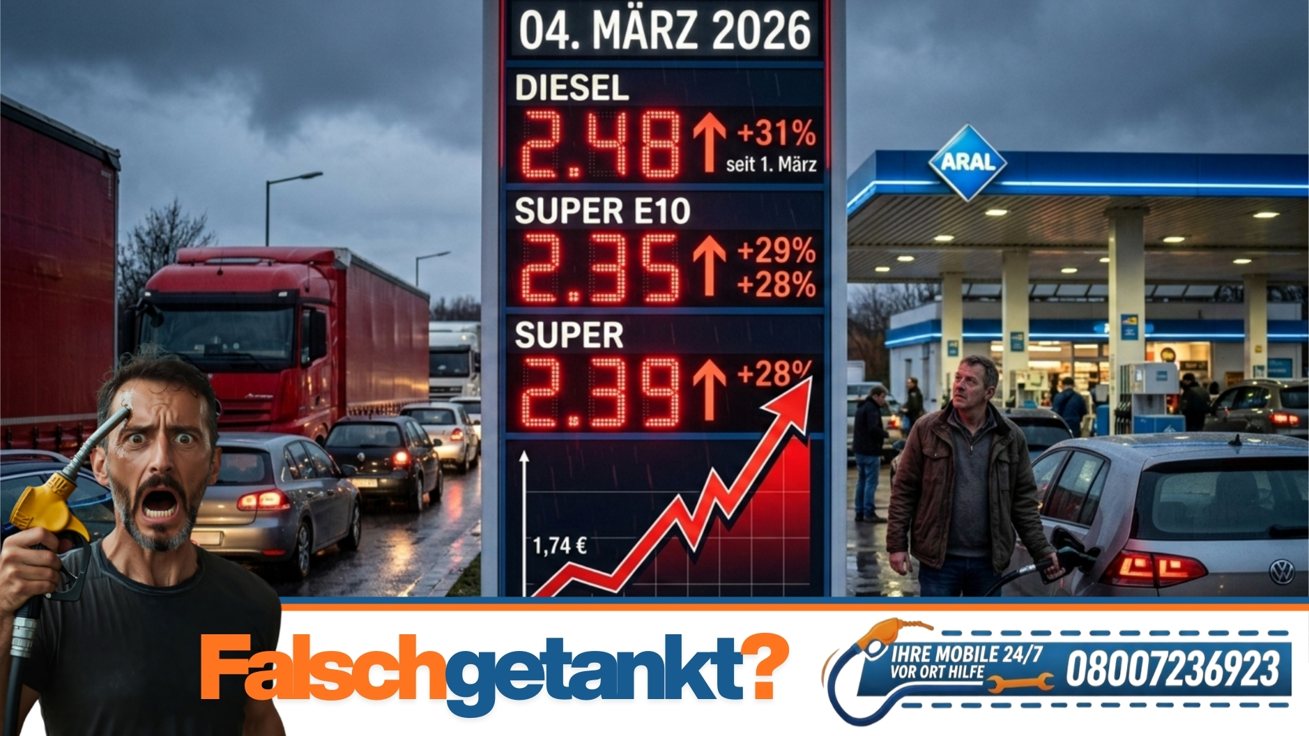 ⛽ Schockwelle an der Zapfsäule: Wenn die Angst den Preis diktiert