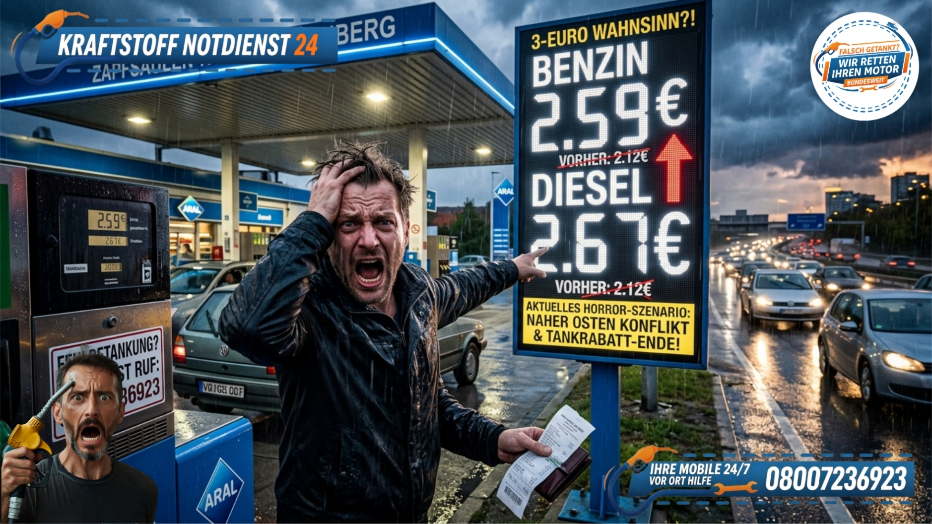 ⛽ Preisschock an der Zapfsäule: Droht jetzt der 3-Euro-Wahnsinn für deutsche Autofahrer? 📞 08007236923