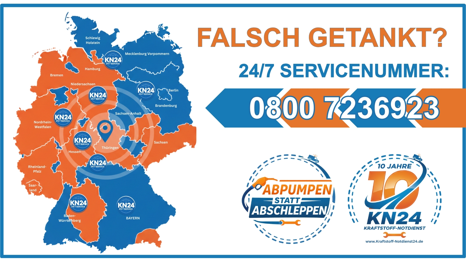 ⛽ Falschtanken 24/7 Hilfe: Mobile Soforthilfe Zentrale 📞 08007236923