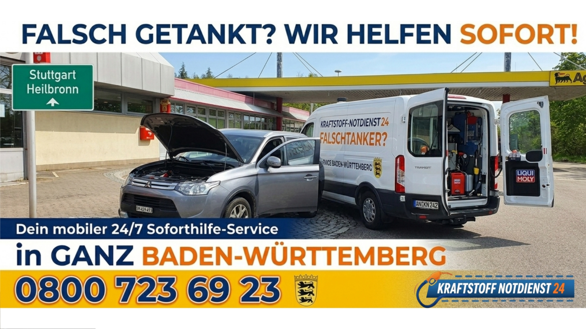 ⛽ Falschtanker Abpumpservice in Baden-Württemberg: Deine mobile 24/7 Soforthilfe
