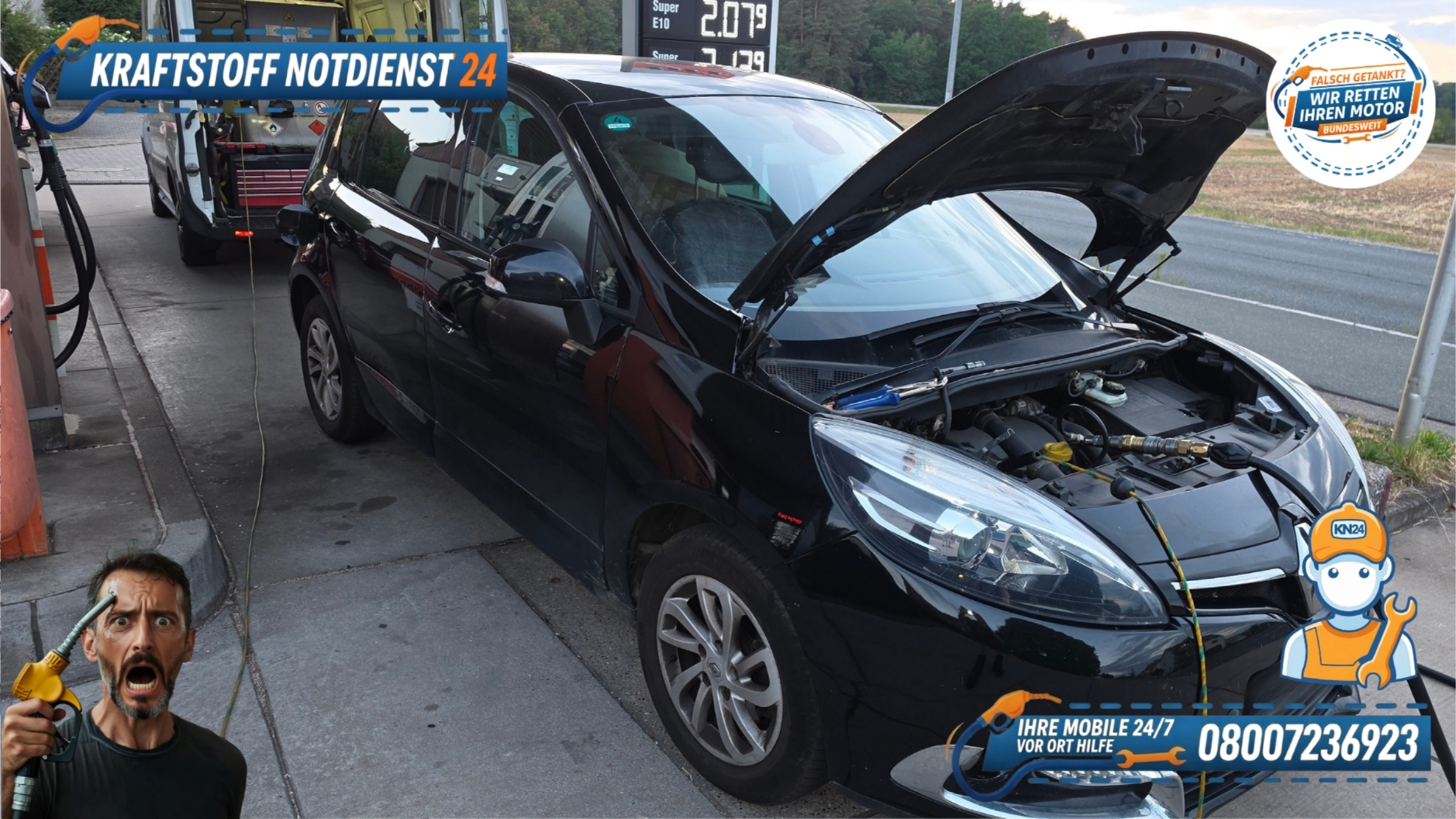 🚗 Renault Modus: Benzin statt Diesel getankt in Wicklesgreuth bei Ansbach? 📞 08007236923