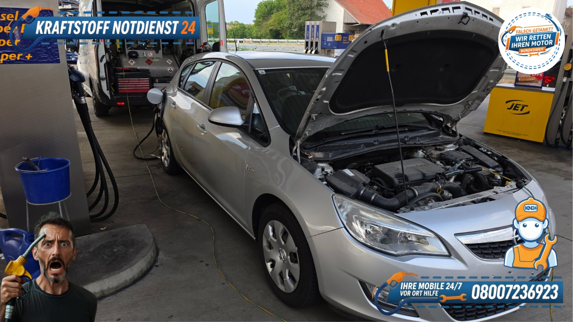 🚗 Opel Astra: Benzin statt Diesel falsch getankt in Dornstadt? 📞 08007236923