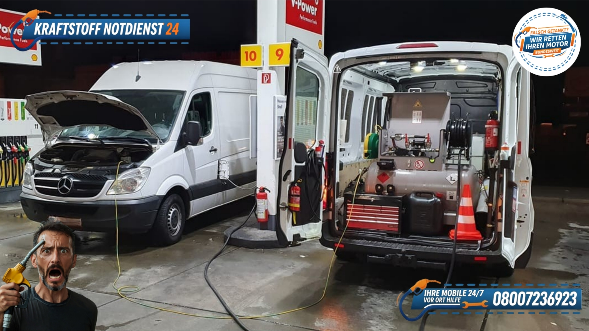 🚚 Mercedes Sprinter: Benzin statt Diesel falsch getankt in Nürnberg? 📞 08007236923