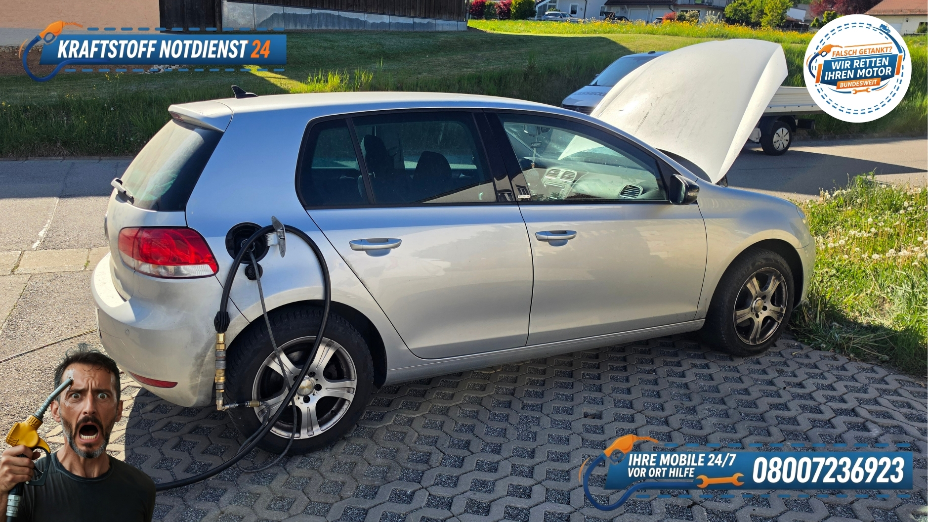 ⛽ VW Golf 6 falsch getankt in Bad Abbach? Wir pumpen direkt vor Ort ab! 📞 08007236923