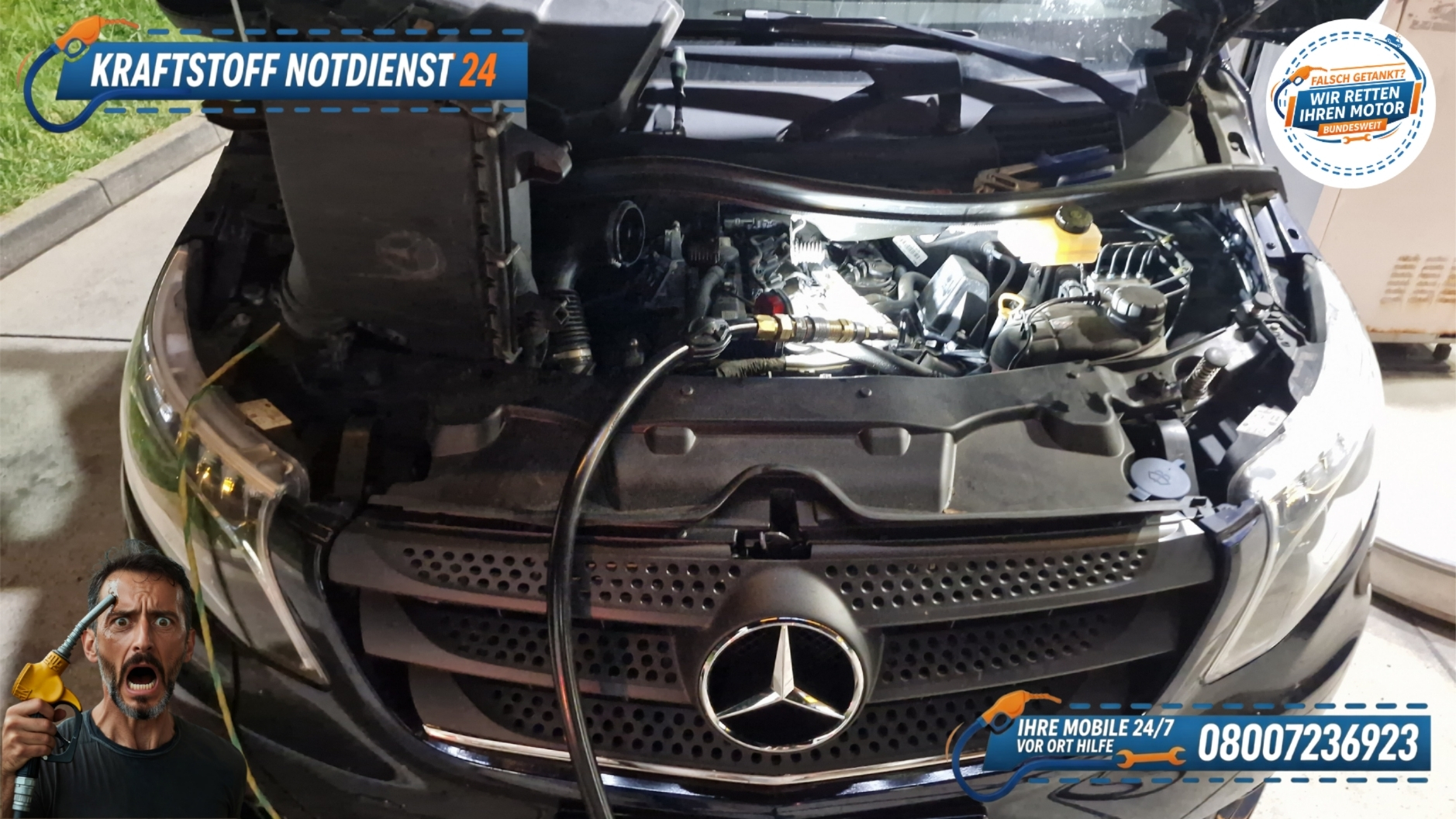 🚗 Mercedes V-Klasse: AdBlue falsch getankt in Erlangen? 📞 08007236923