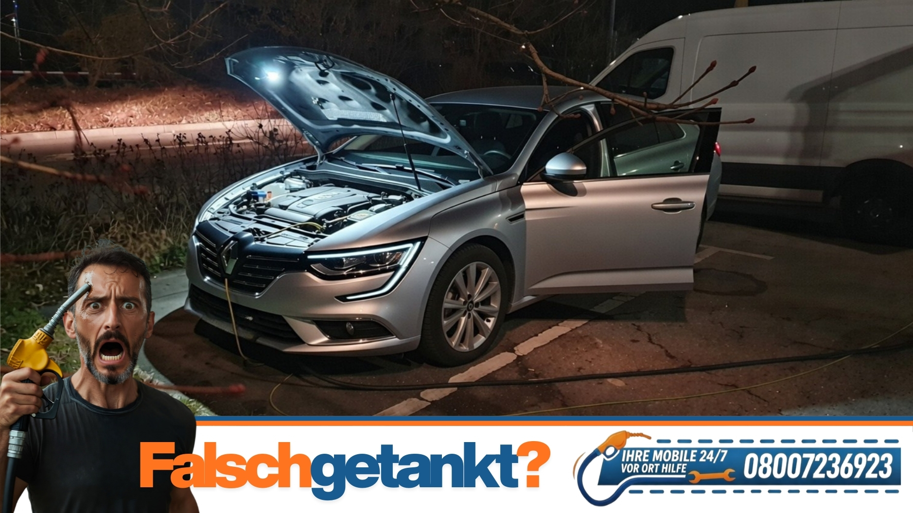 ⛽ Benzin statt Diesel getankt in Bayreuth und gefahren? 24h Soforthilfe 📞 08007236923