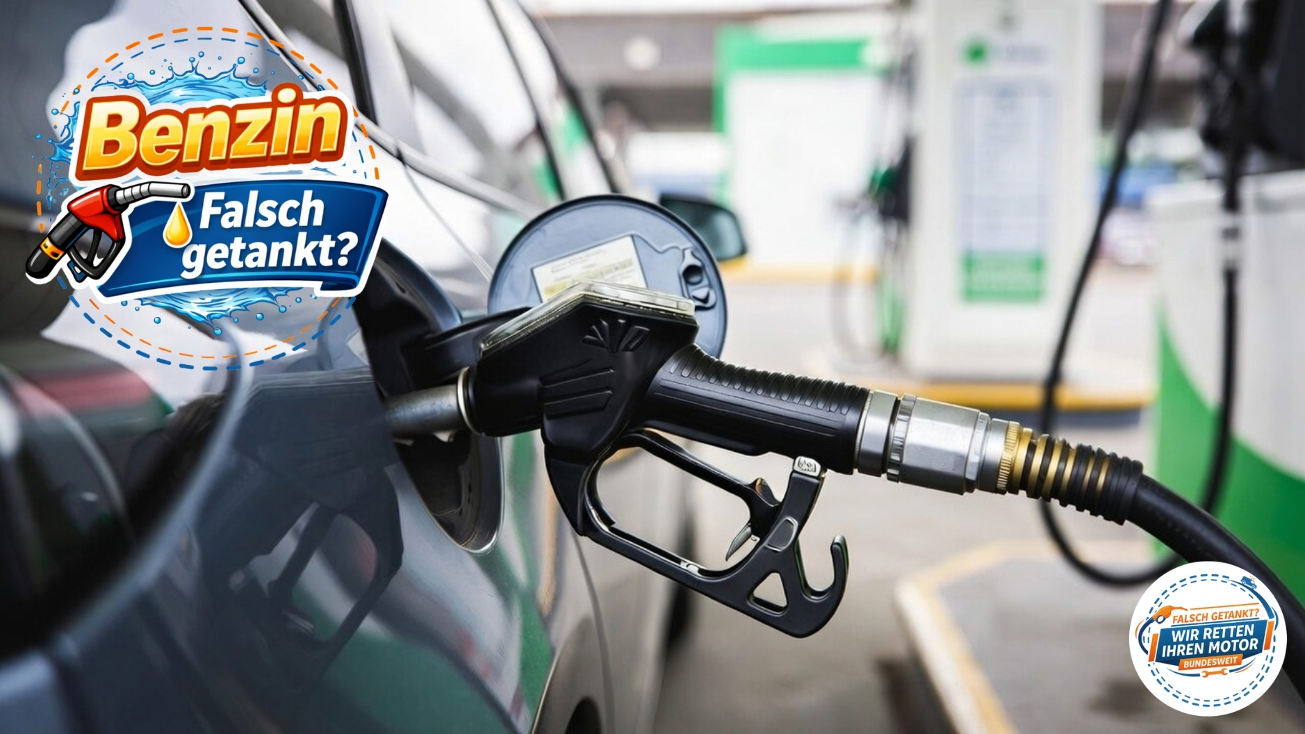 ⛽ Falsch getankt? Benzin abpumpen direkt vor Ort 📞 08007236923