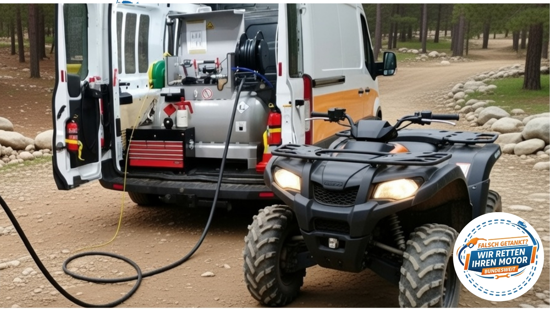 ⛽ ATV falsch getankt im Offroadpark Langenaltheim? Rettung in 20 Minuten 📞 08007236923
