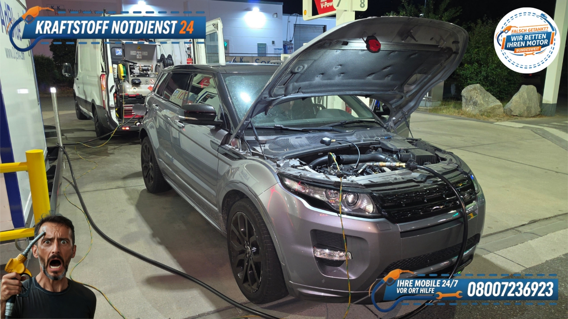 🚗 Range Rover Evoque: Falsch getankt in Wernberg-Köblitz? 📞 08007236923