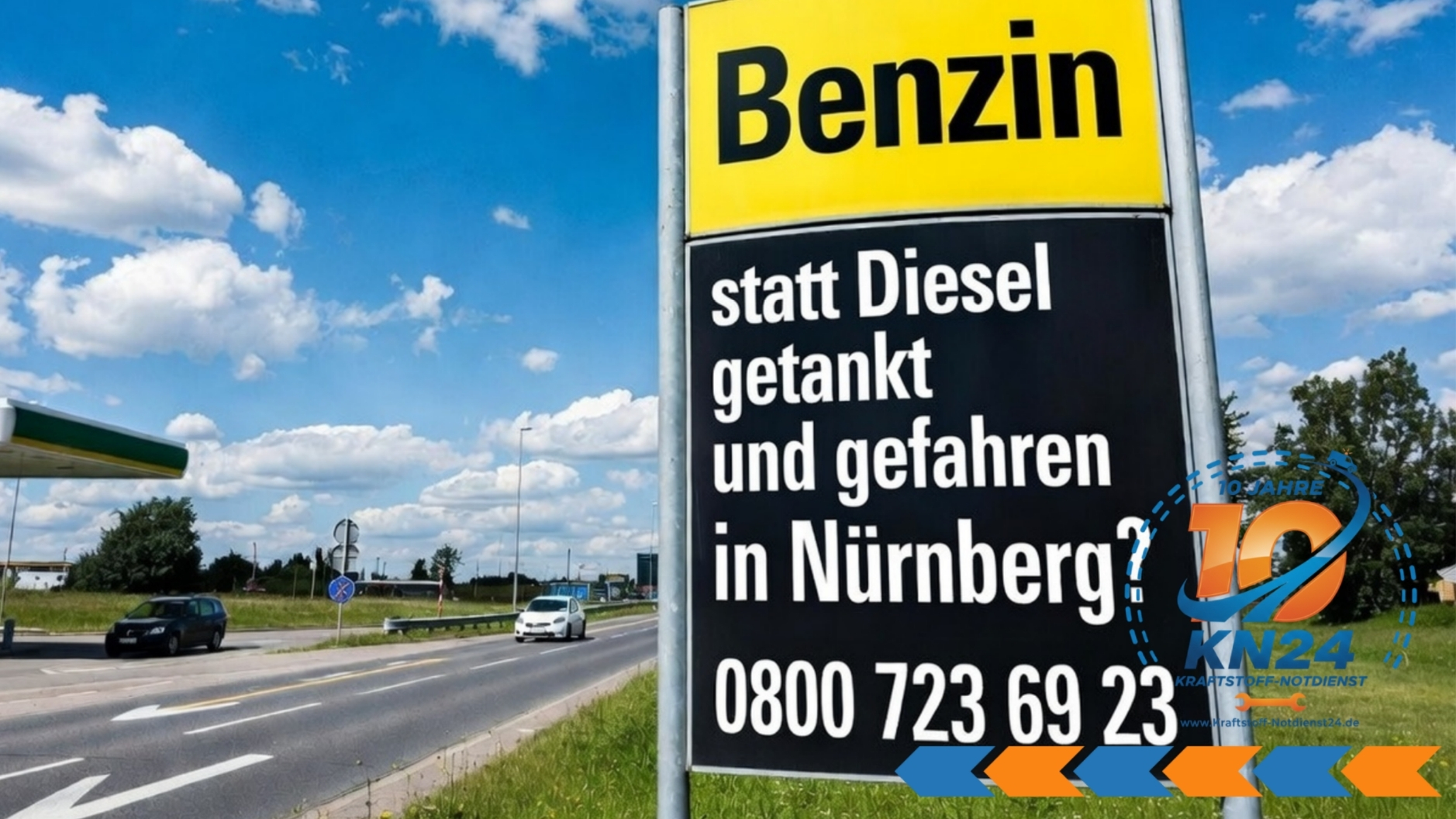 ⛽ Benzin statt Diesel getankt und gefahren in Nürnberg? 📞 08007236923